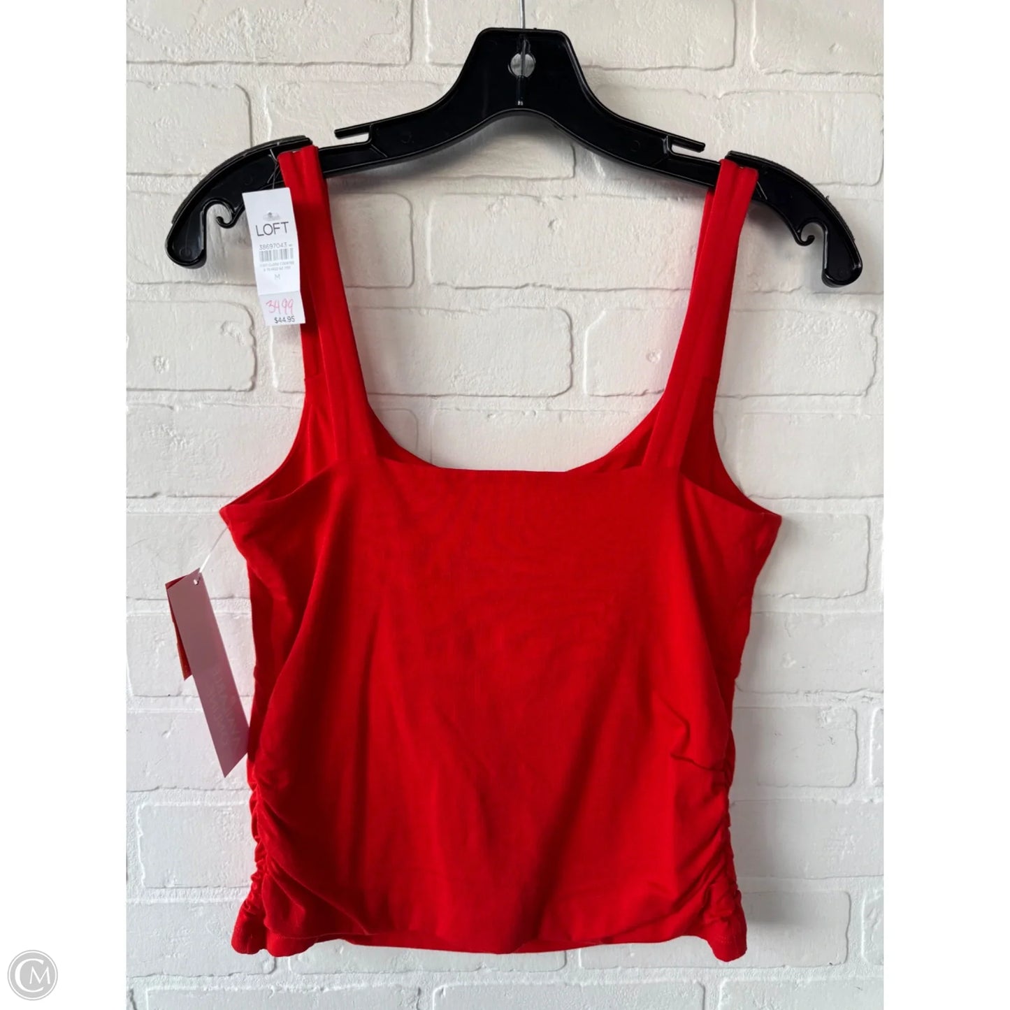 Top Sleeveless By Loft In Red, Size: M