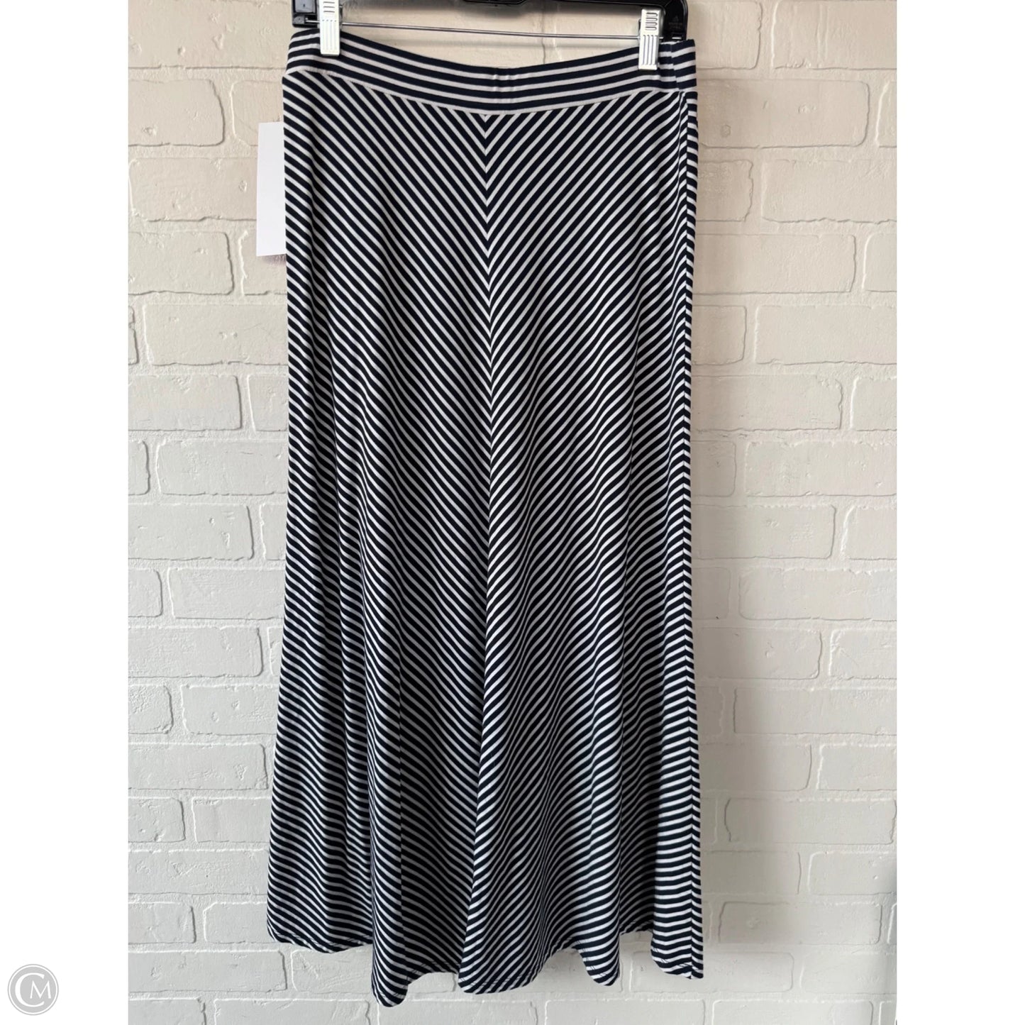 Skirt Maxi By Loft In Blue & White, Size: 8