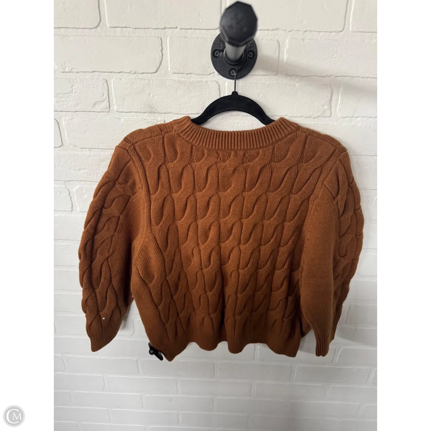 Sweater Short Sleeve By Treasure And Bond In Brown, Size: L