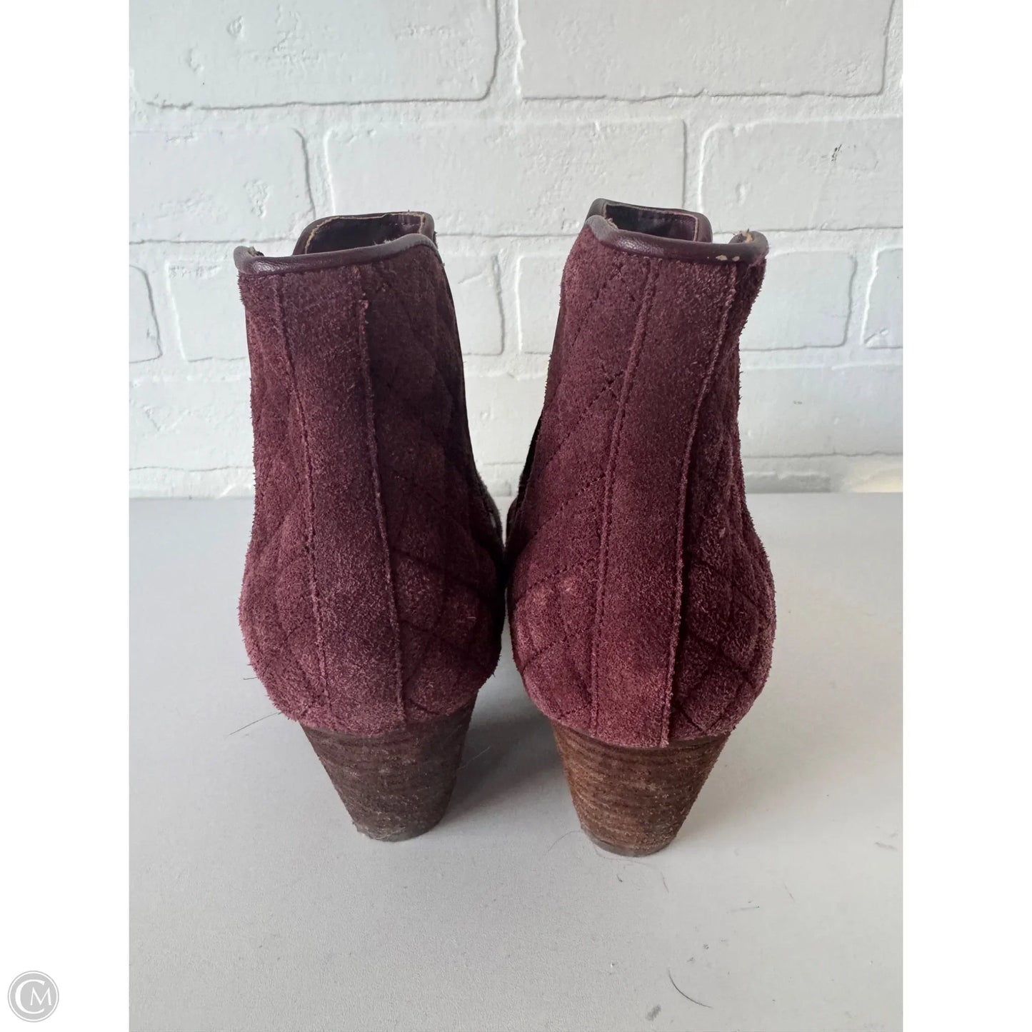 Boots Ankle Heels By Clothes Mentor In Red, Size: 8