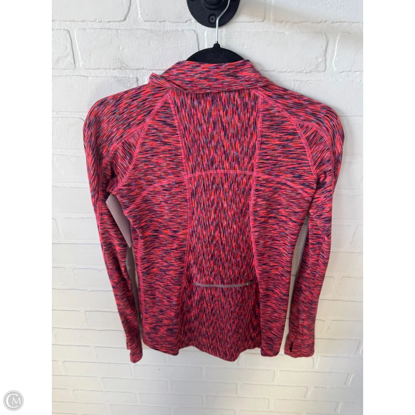 Athletic Top Long Sleeve Collar By Athleta In Orange & Pink, Size: Xxs