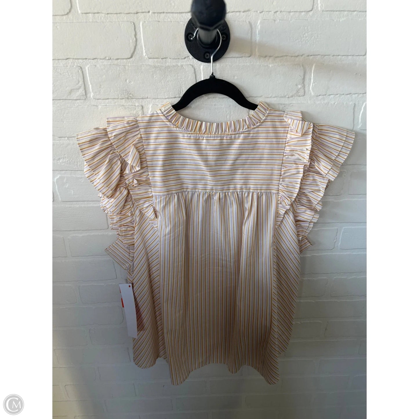 Top Short Sleeve By Worthington In Orange & Purple, Size: Xxl