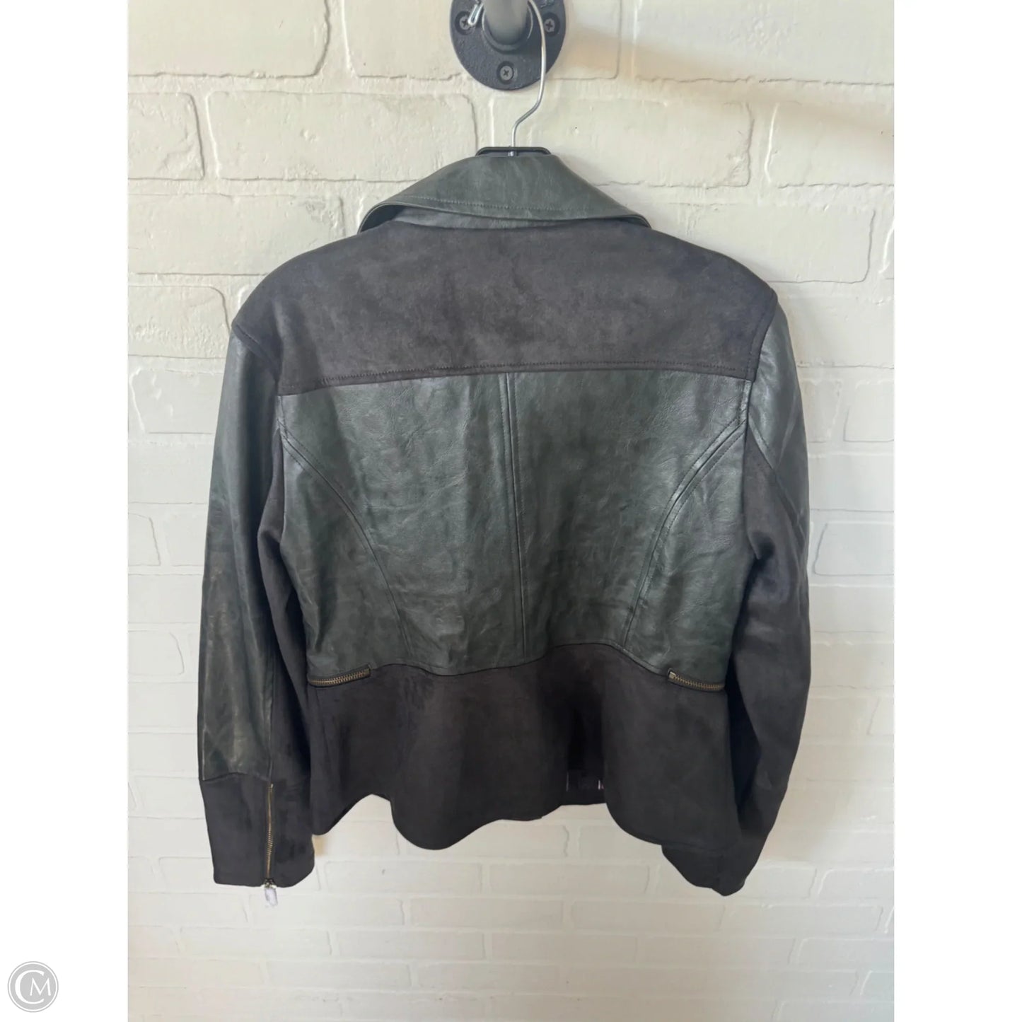 Jacket Moto By Anthropologie In Grey, Size: M