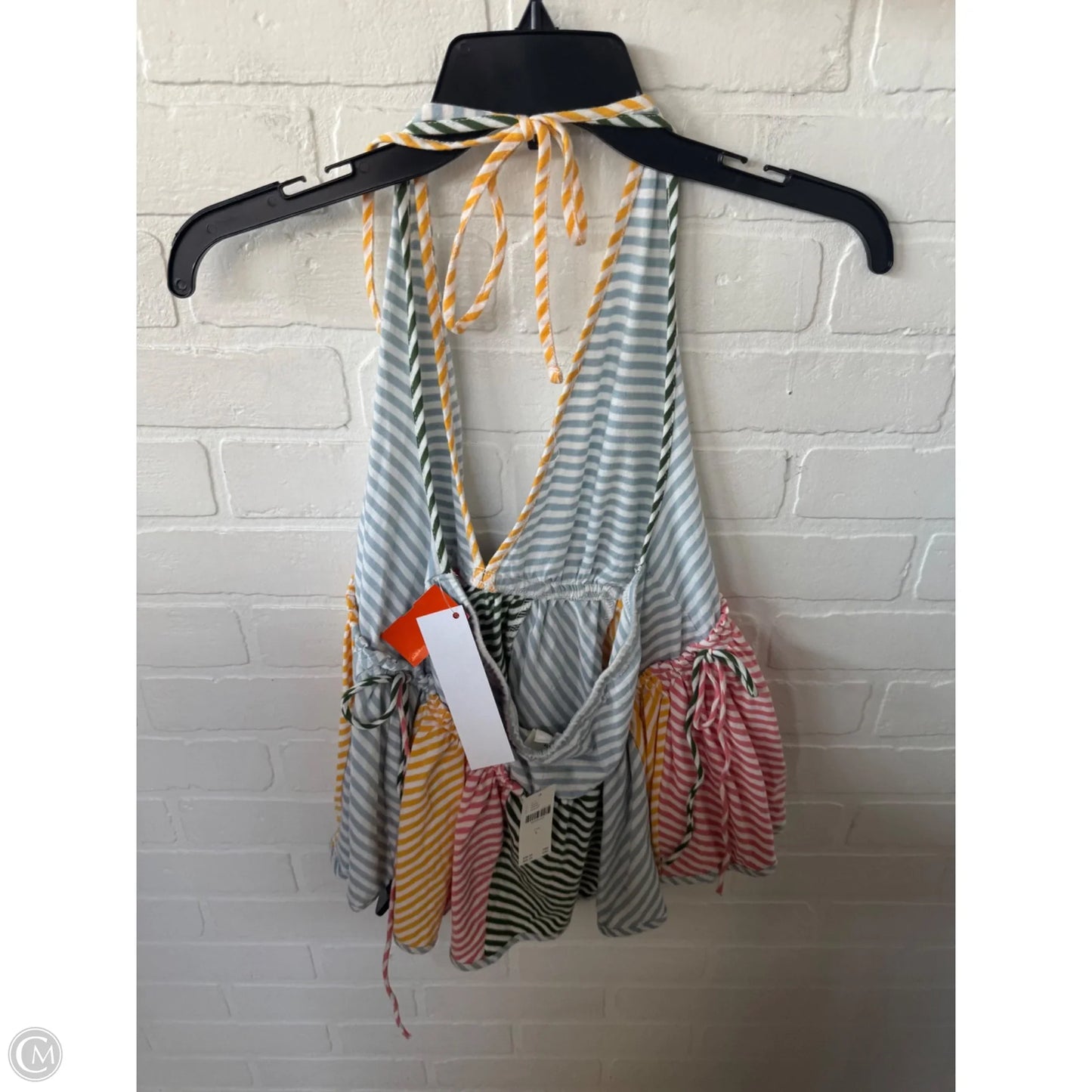 Top Sleeveless By Anthropologie In Blue & White, Size: L