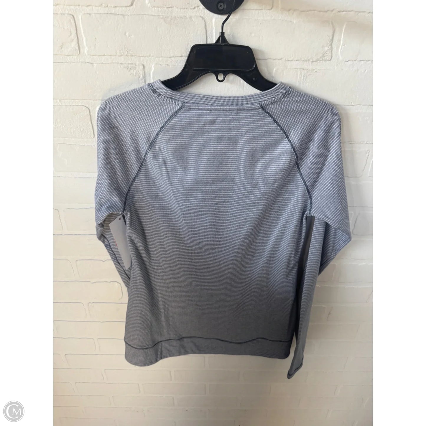 Athletic Top Long Sleeve Crewneck By Avalanche In Blue & White, Size: S