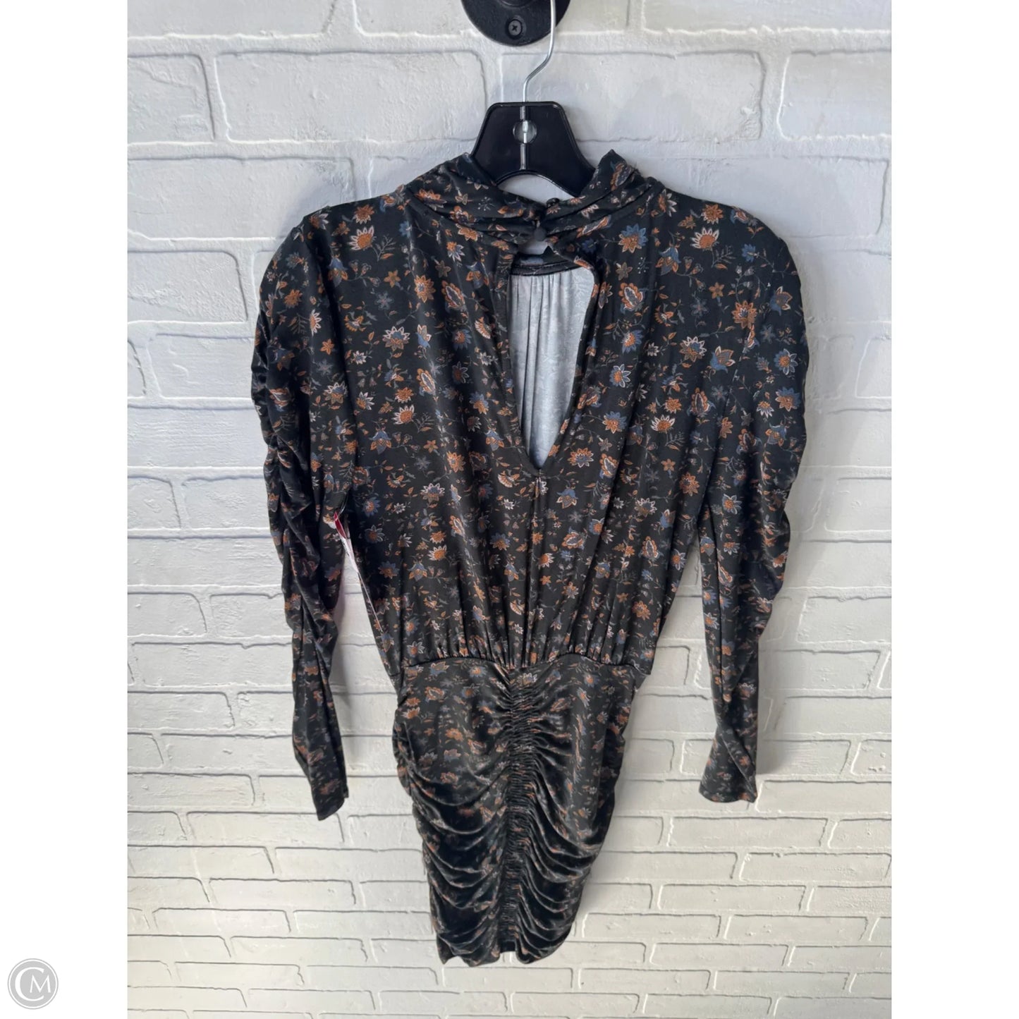 Dress Casual Midi By Evereve In Grey & Orange, Size: Xs