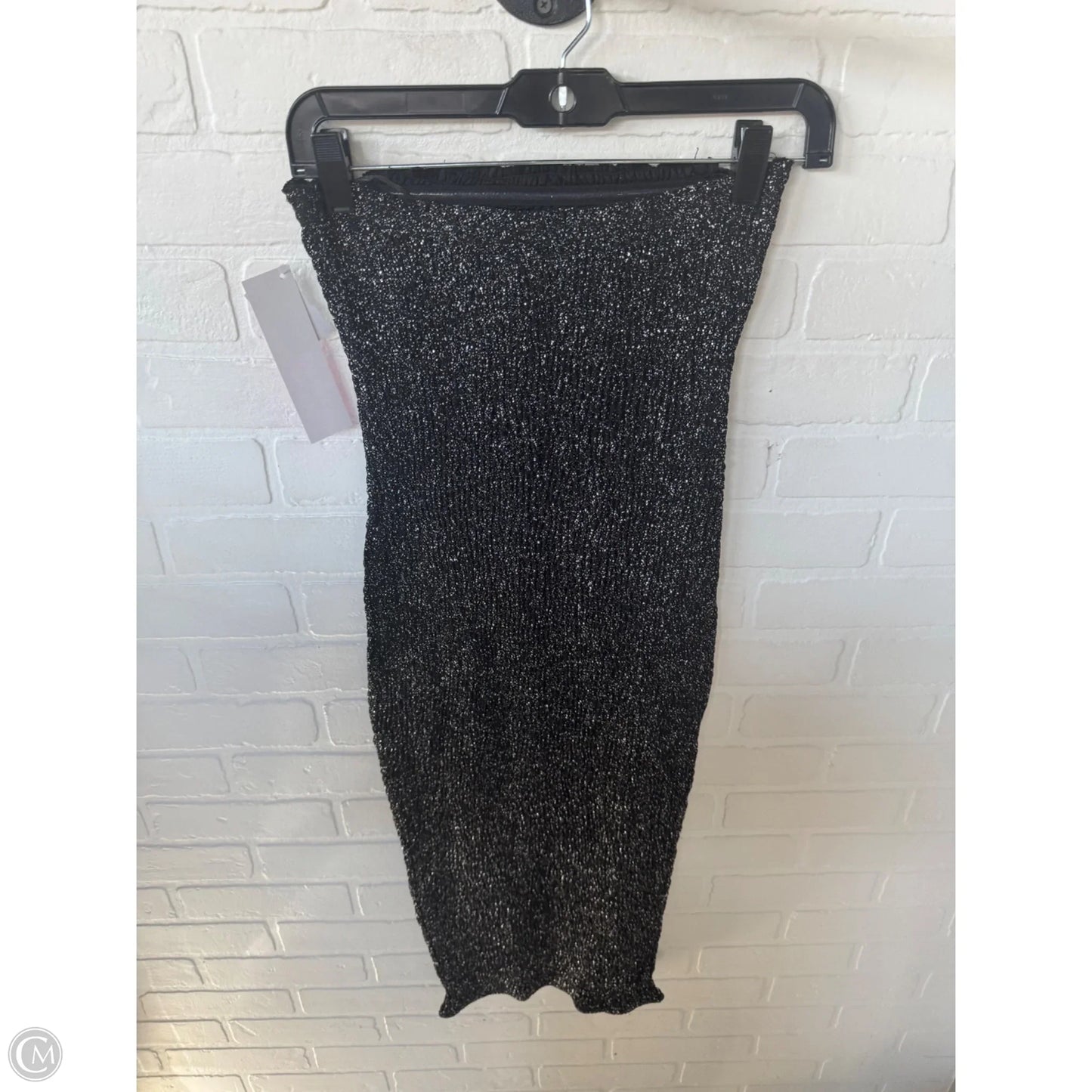 Dress Casual Midi By Showpo In Black & Silver, Size: S