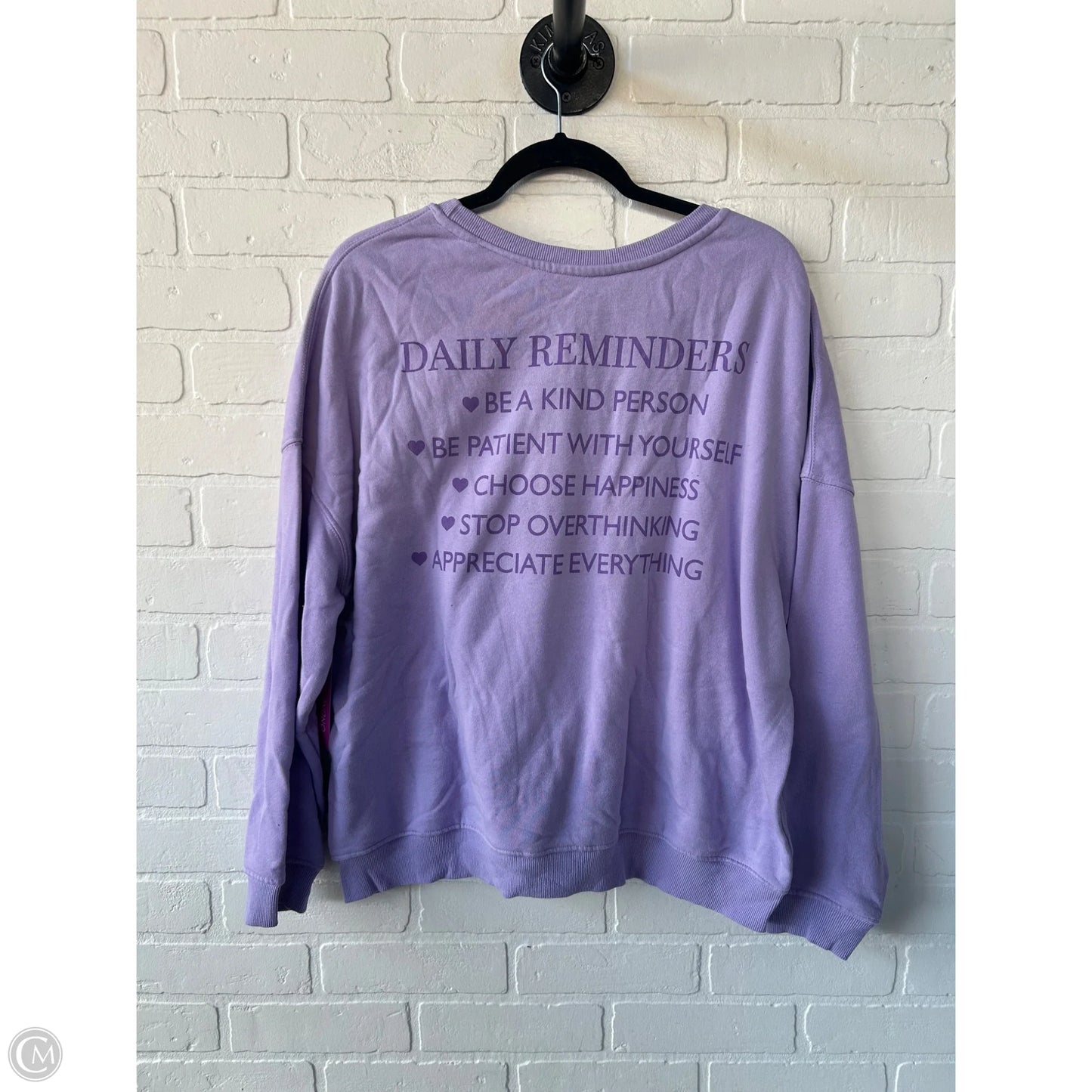 Sweatshirt Crewneck By Zoe And Liv In Purple, Size: Xxl