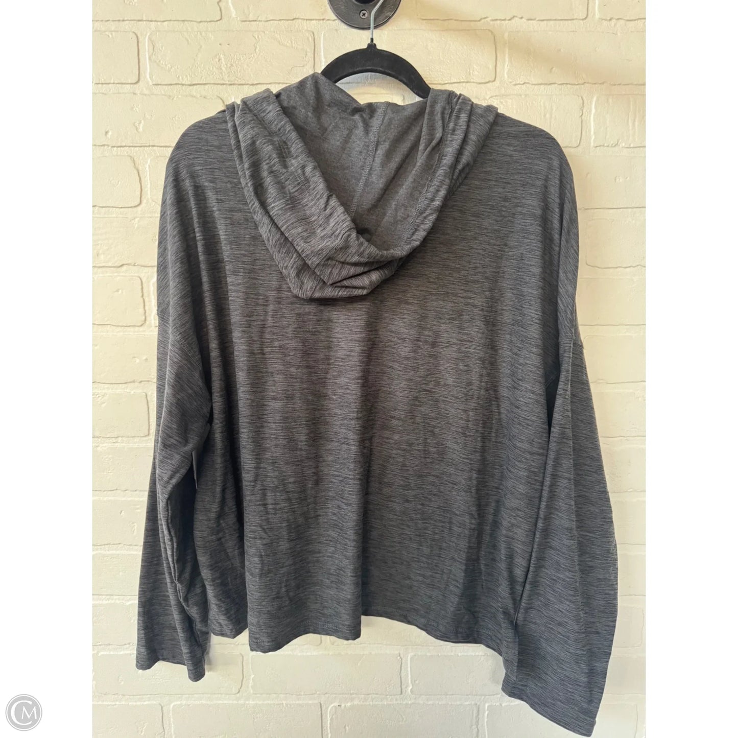 Athletic Top Long Sleeve Hoodie By Kyodan In Grey, Size: Xl