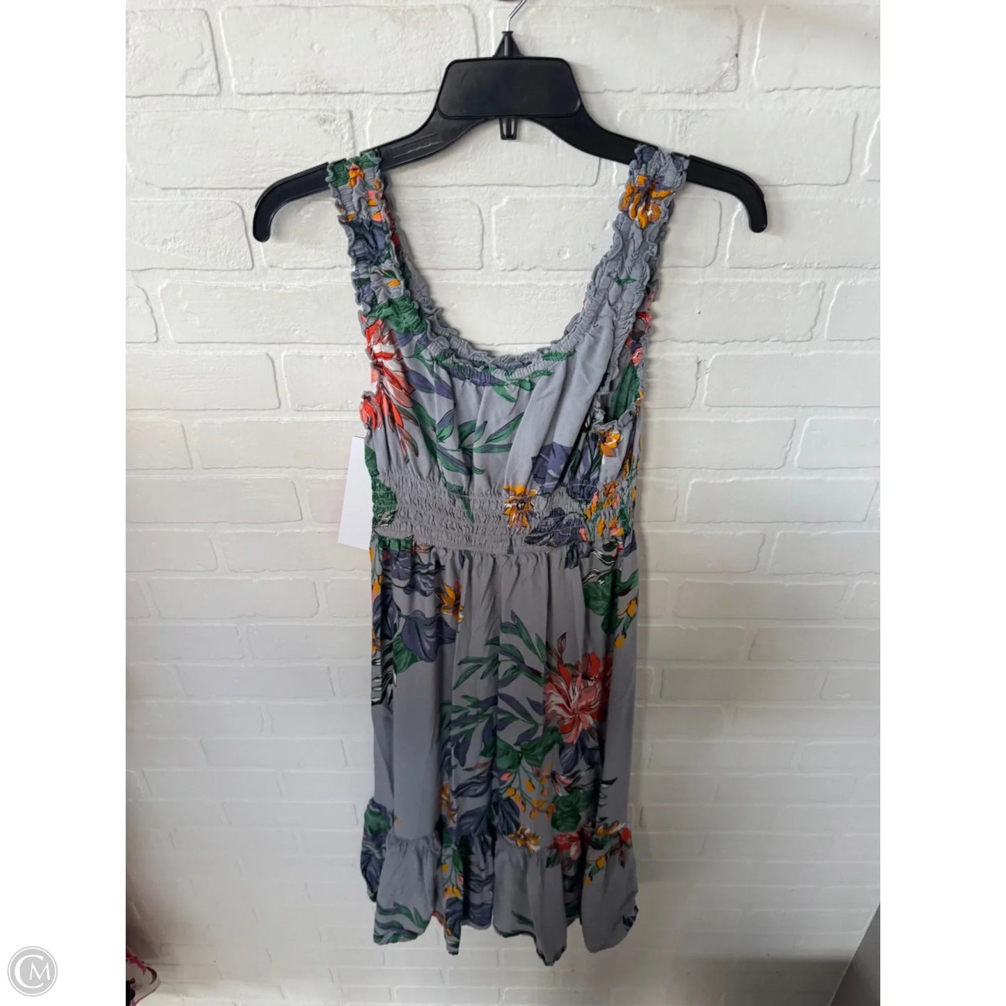 Dress Casual Midi By Patrons Of Peace In Grey & Orange, Size: Xs