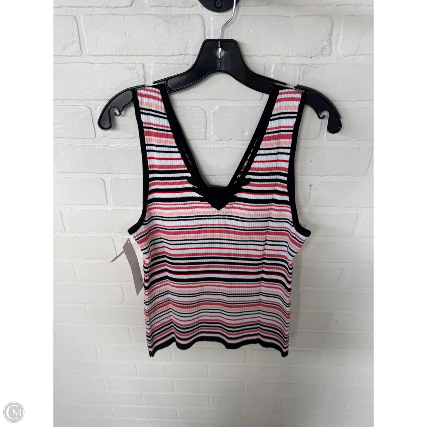 Vest Sweater By White House Black Market In Black & Pink, Size: Xl