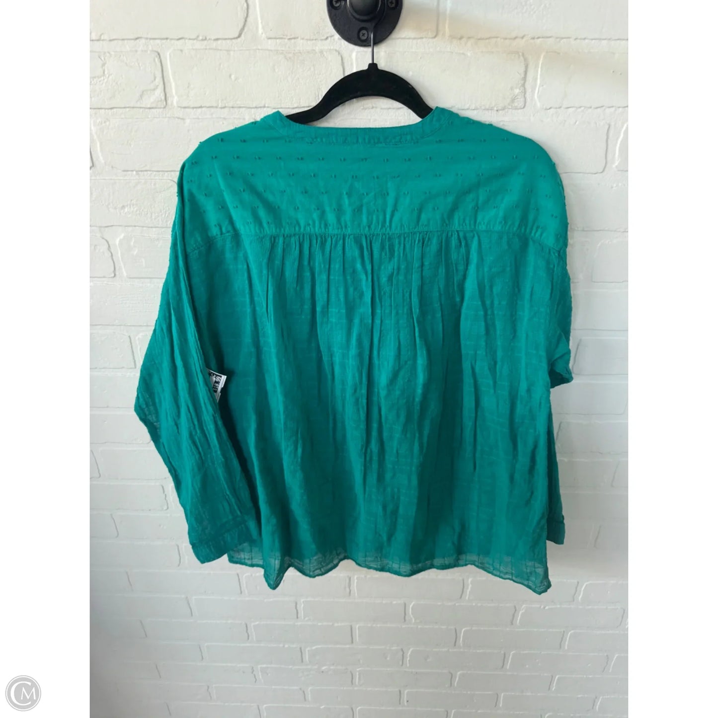 Top Long Sleeve By Pilcro In Teal, Size: M