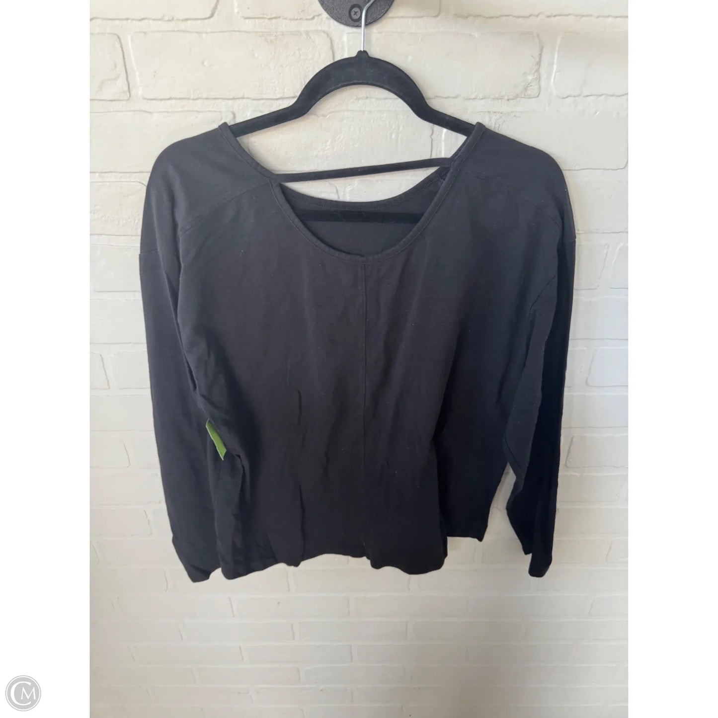 Athletic Top Long Sleeve Crewneck By Members Mark In Black, Size: M