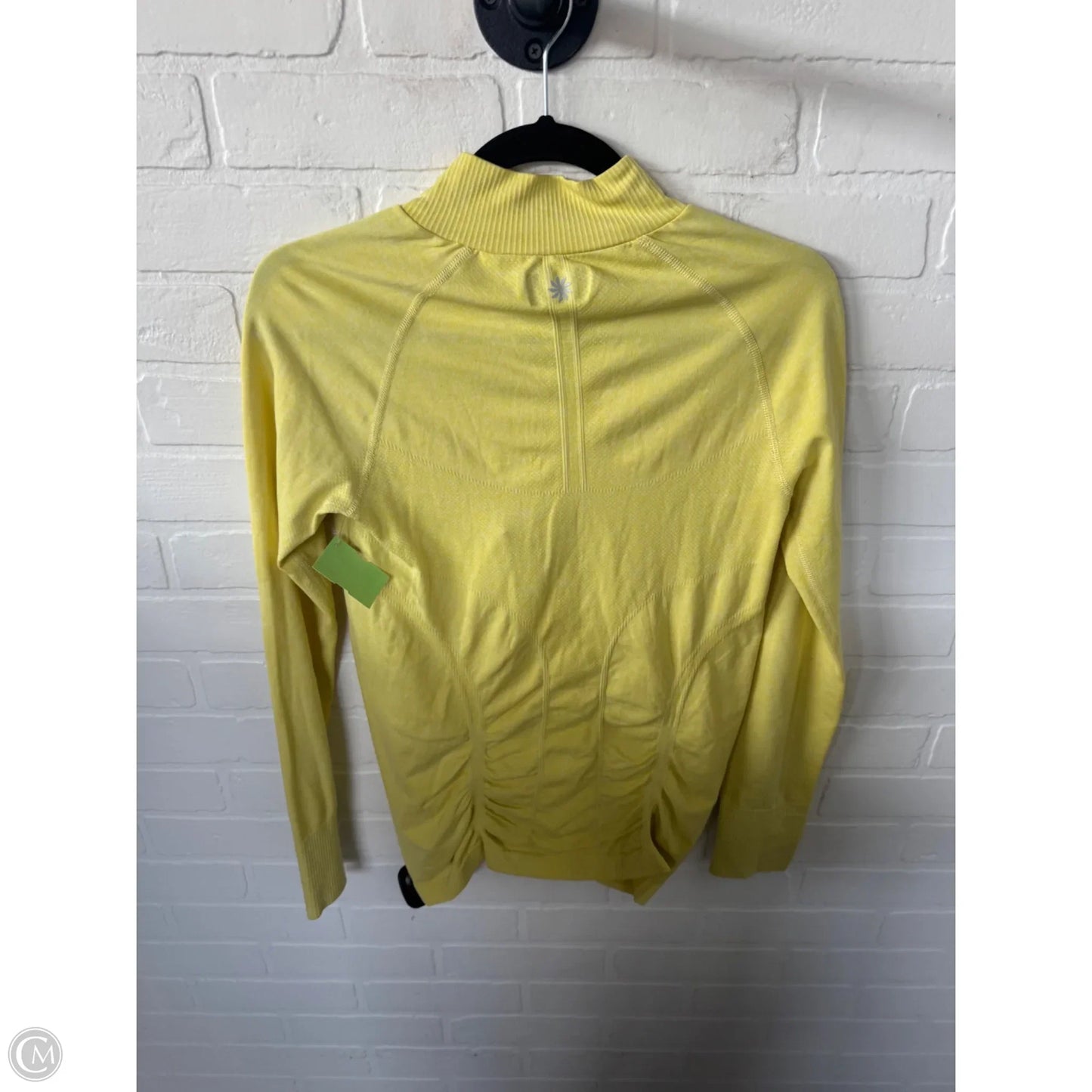 Athletic Top Long Sleeve Collar By Athleta In Yellow, Size: M