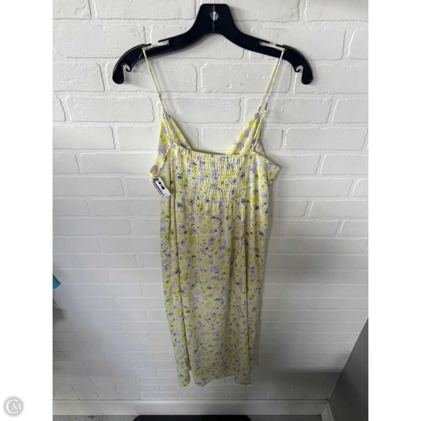 Dress Casual Midi By H&m In Purple & Yellow, Size: L