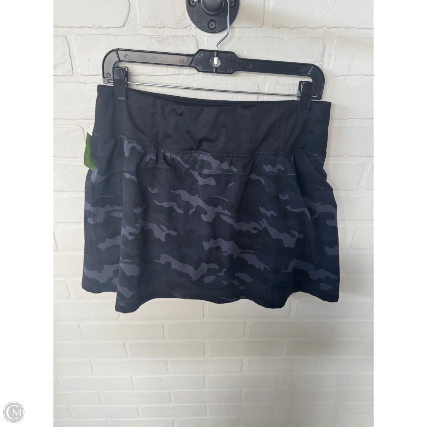 Athletic Skort By Rbx In Black & Grey, Size: 12