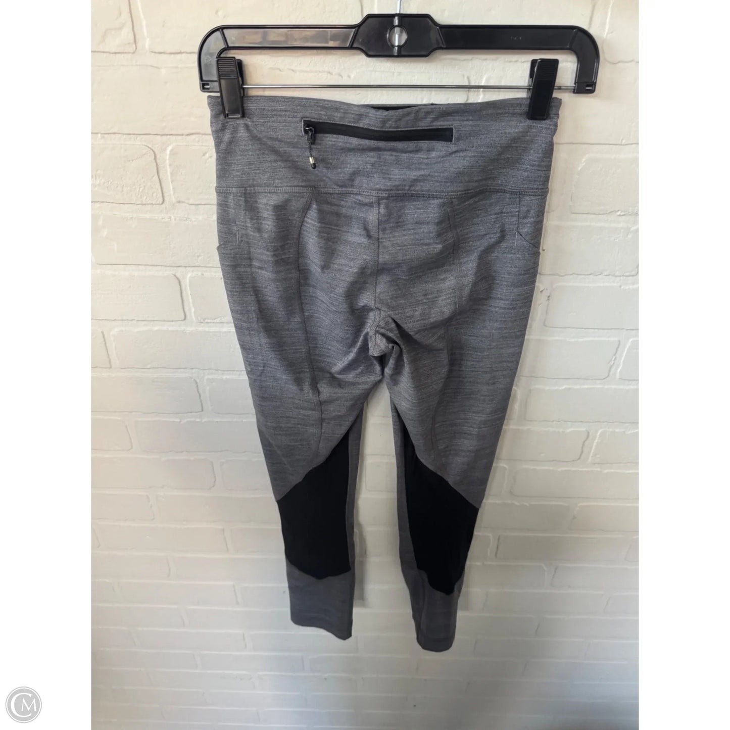 Athletic Leggings Capris By Lululemon In Black & Grey, Size: 4