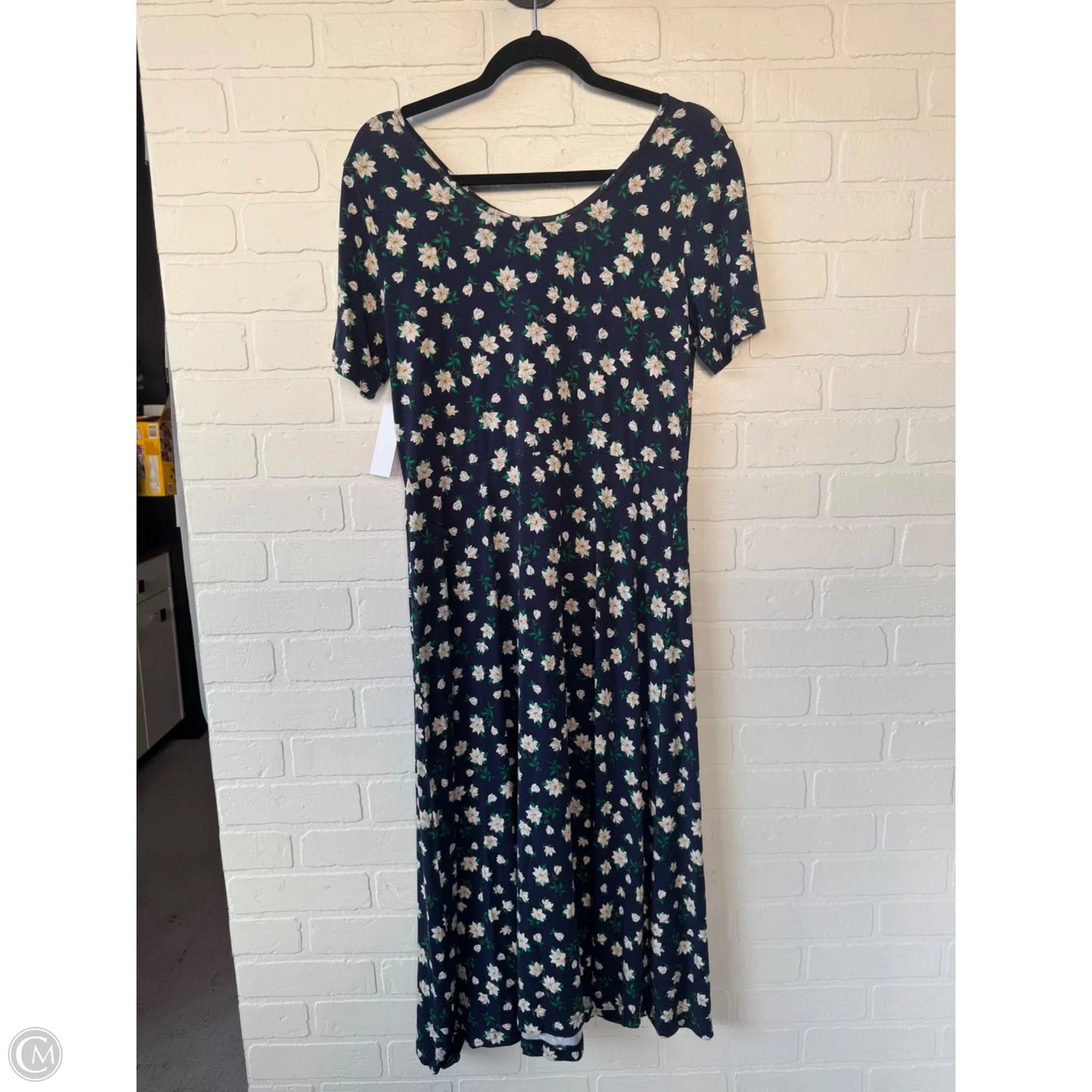 Dress Casual Midi By Draper James In Blue & Tan, Size: M