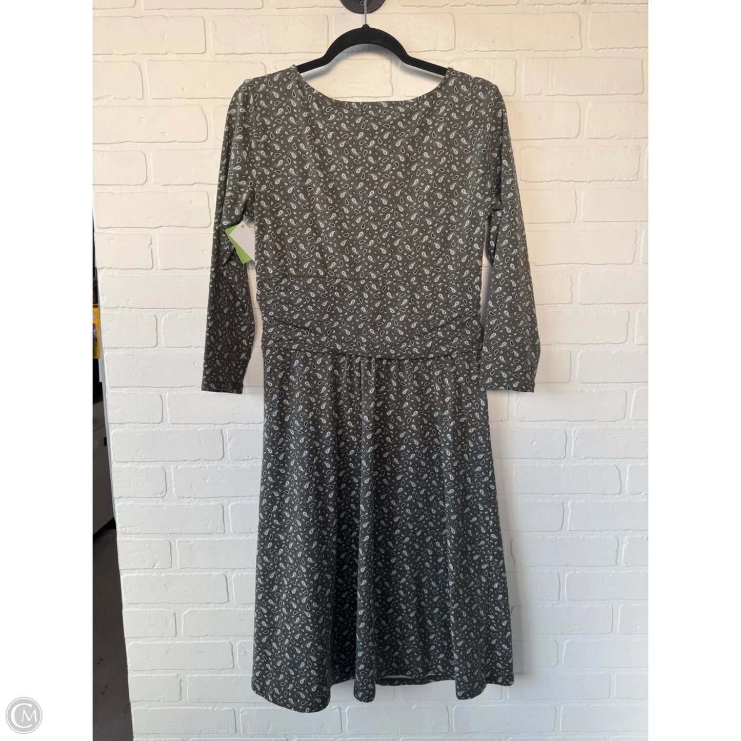 Dress Casual Midi By Lands End In Brown & Grey, Size: S