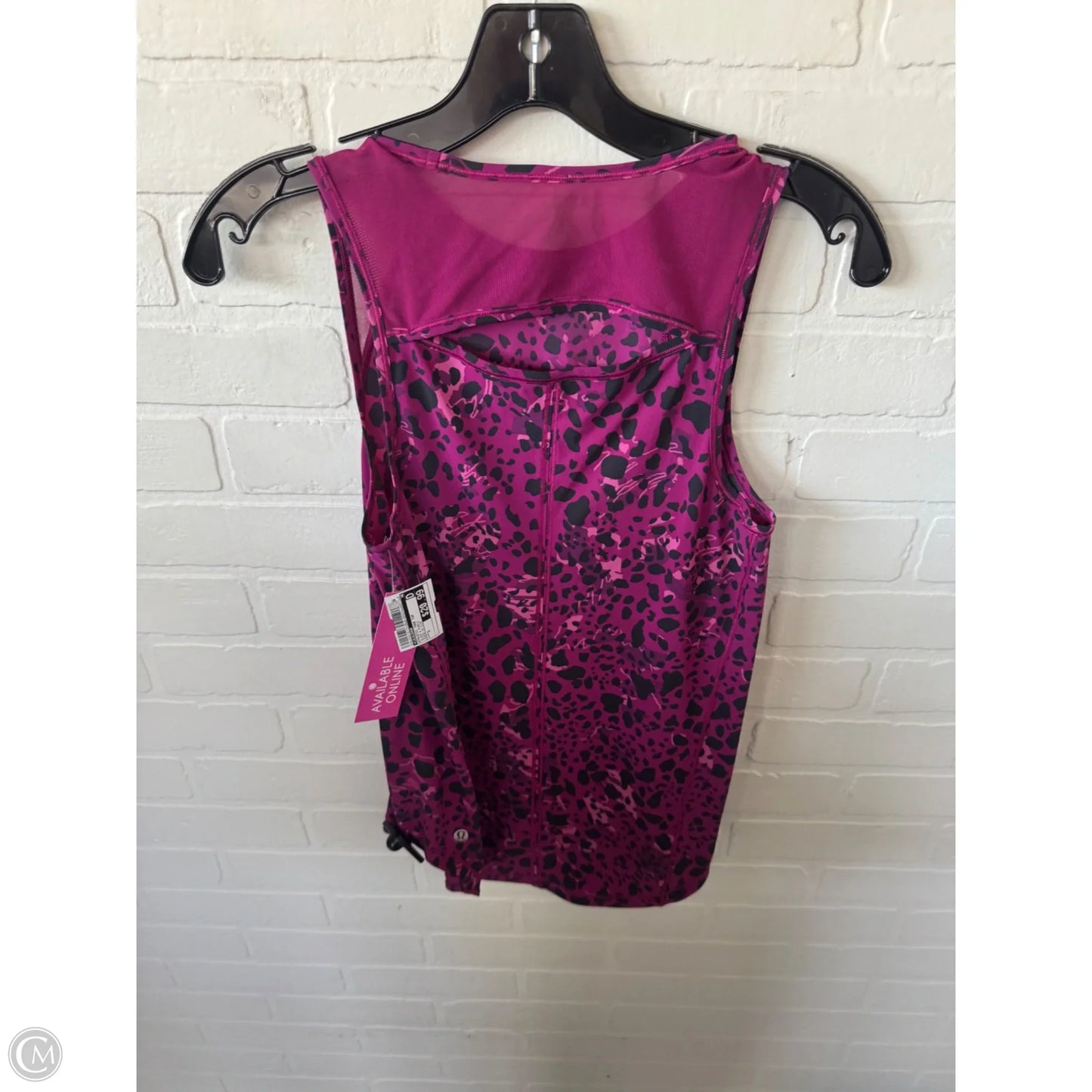 Athletic Tank Top By Lululemon In Black & Purple, Size: S