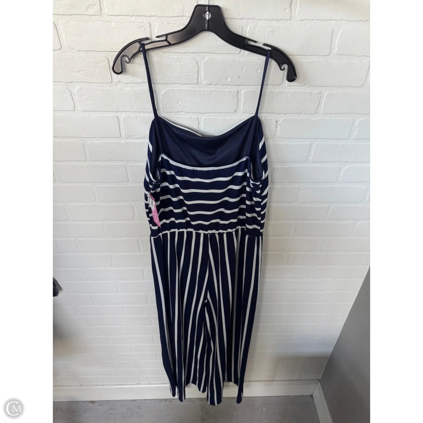 Jumpsuit By Vibe In Blue & White, Size: 2x