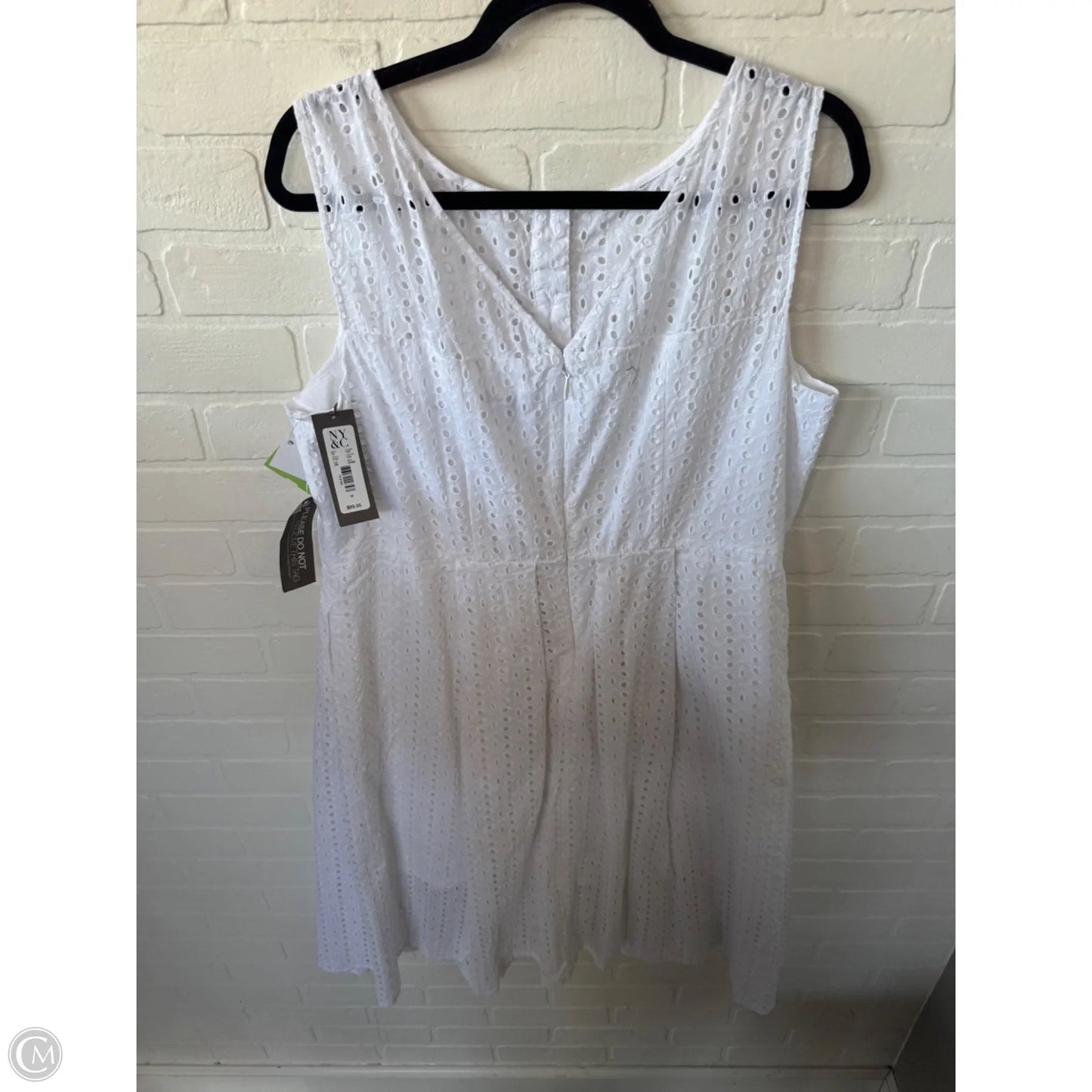 Dress Casual Midi By Eva Mendes In White, Size: 1x