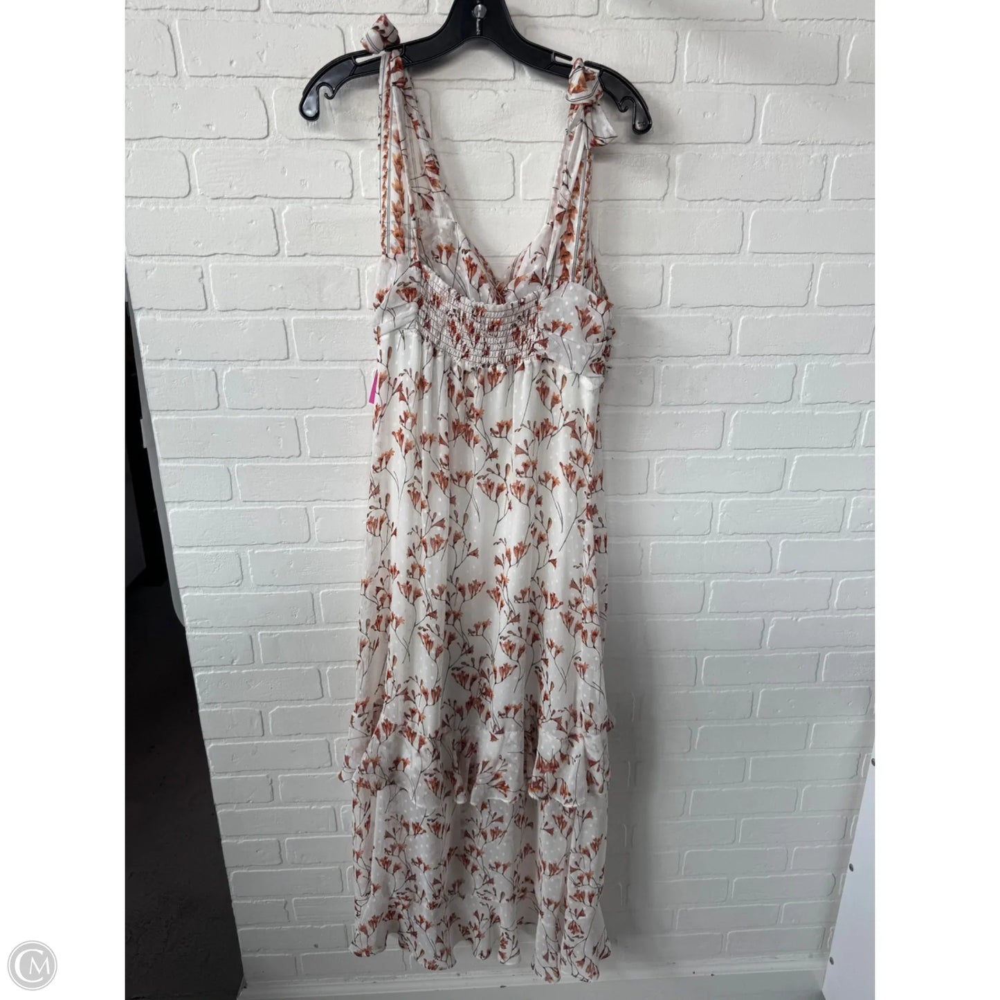 Dress Casual Midi By Chelsea And Violet In Brown & White, Size: L