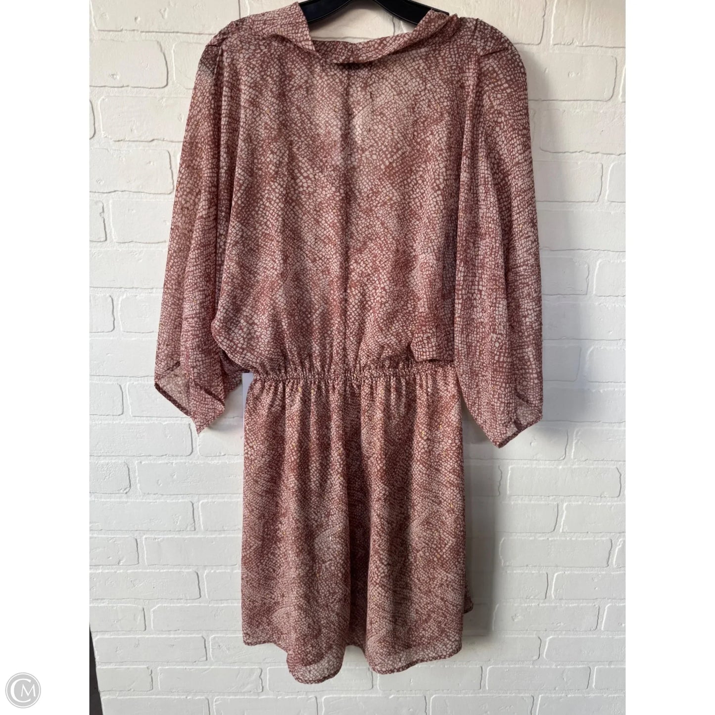 Dress Casual Short By Fabrik In Brown & Tan, Size: L