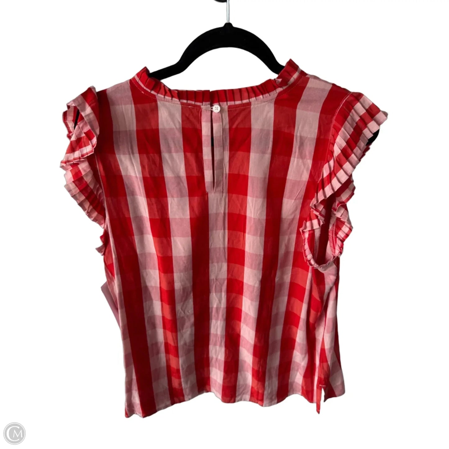 Top Short Sleeve By Loft In Pink & Red, Size: L
