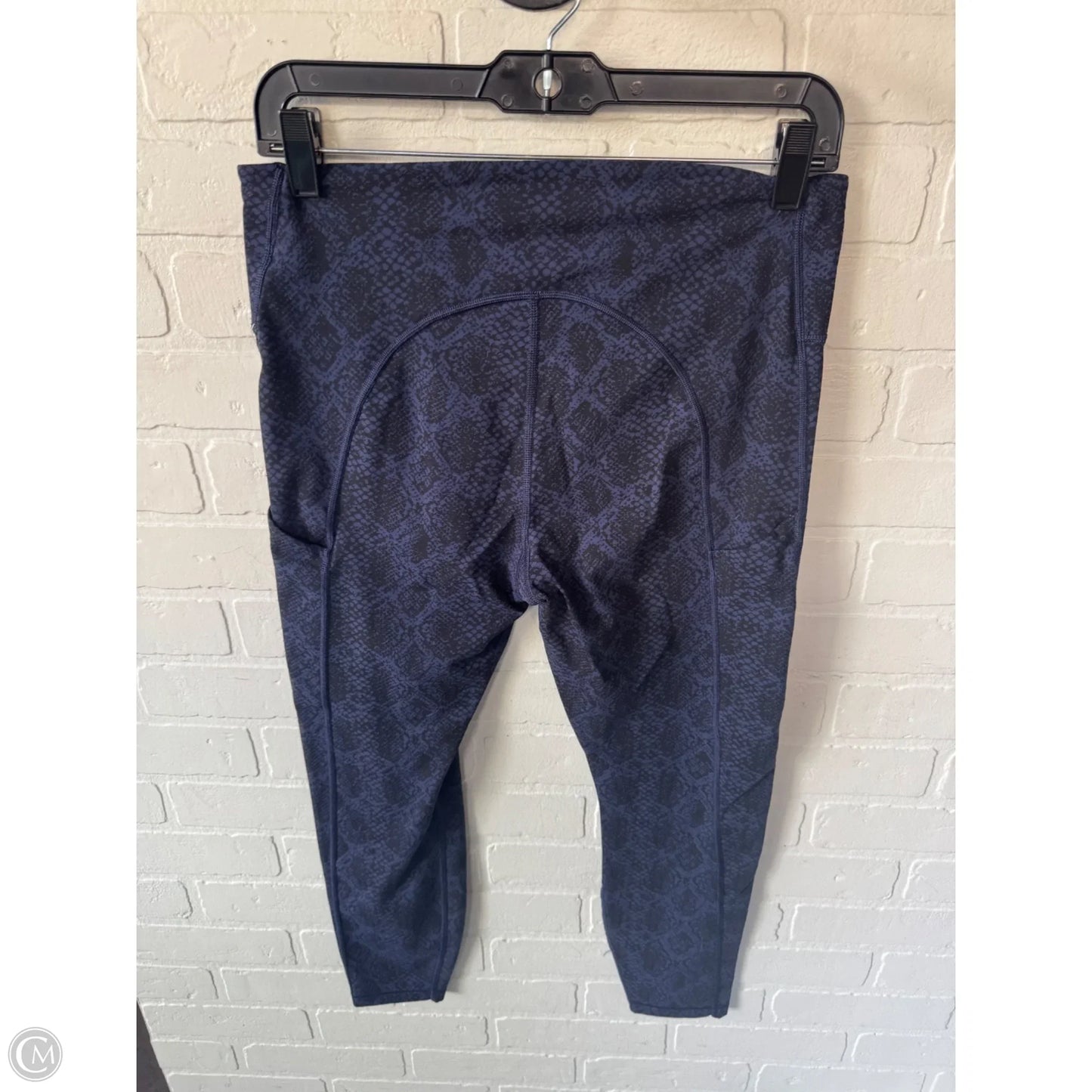 Athletic Leggings By Athleta In Black & Blue, Size: 8