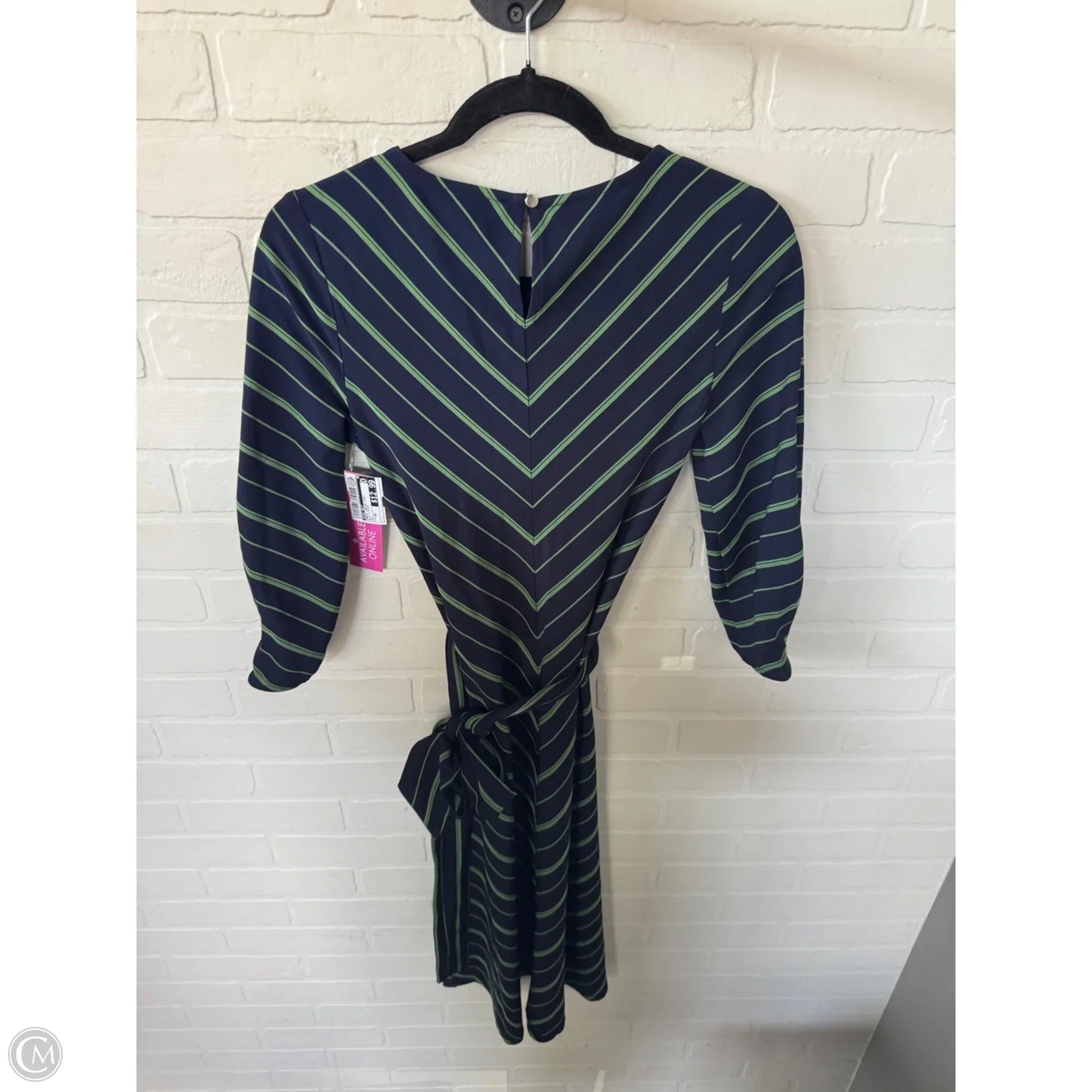 Dress Casual Midi By Nine West In Blue & Green, Size: Xs