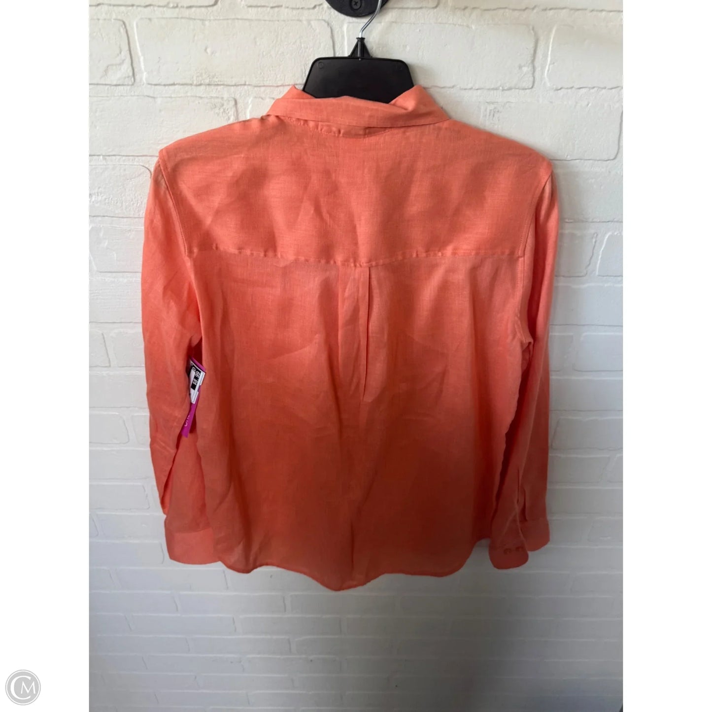 Top Long Sleeve By H&m In Orange, Size: Xs