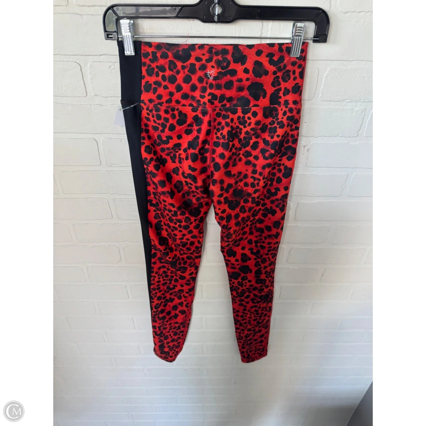 Athletic Leggings By Betsey Johnson In Black & Red, Size: 0