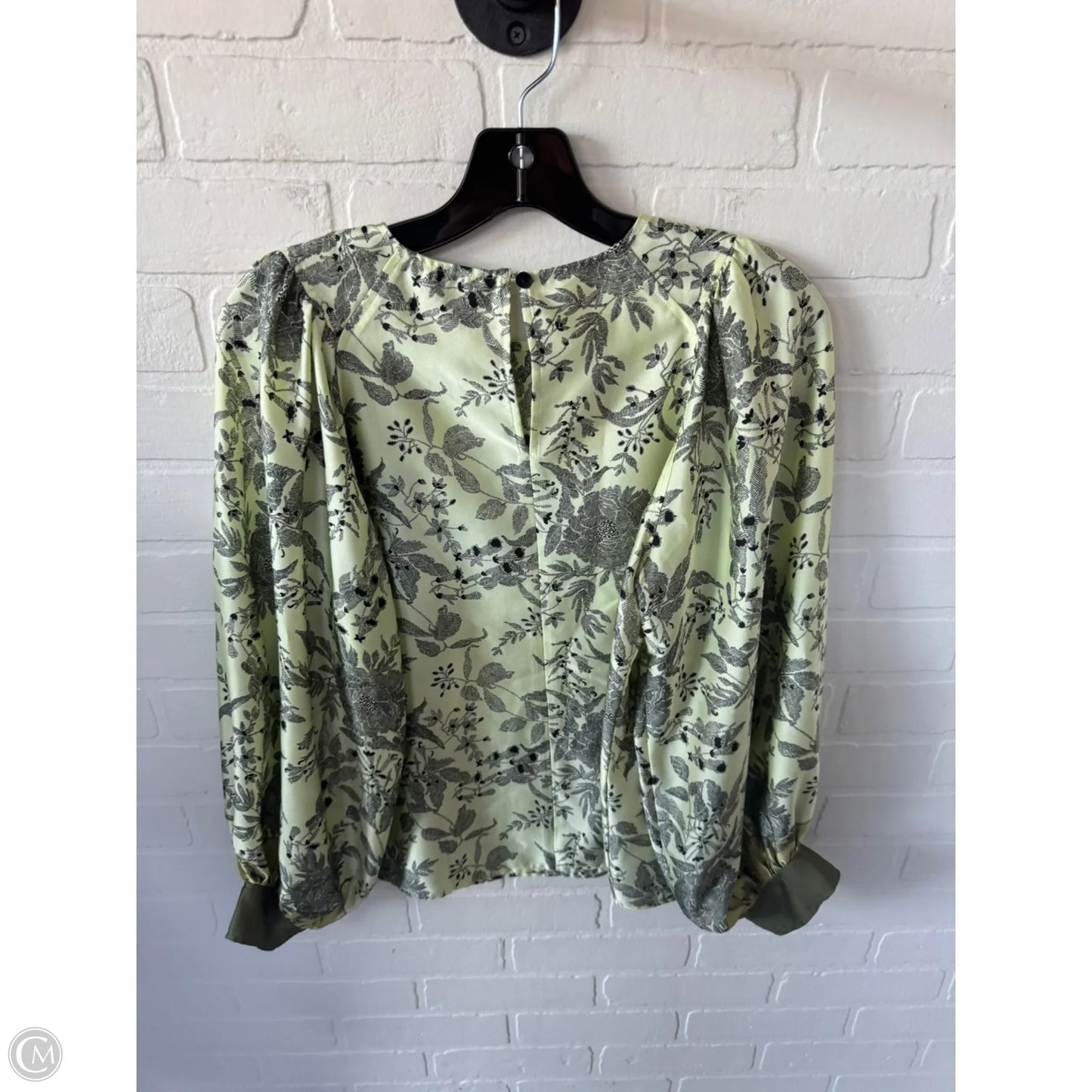 Top Long Sleeve By Ann Taylor In Green, Size: S