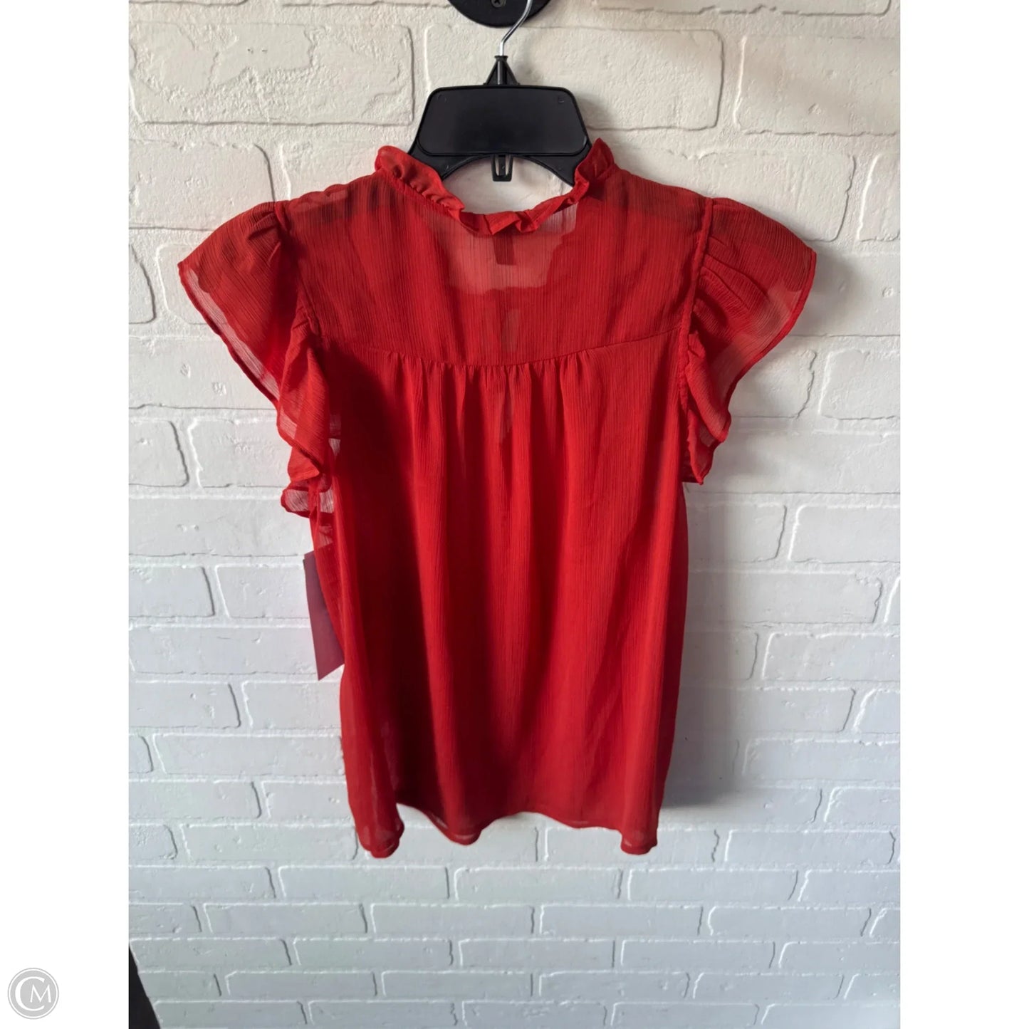 Top Short Sleeve By Banana Republic In Orange, Size: S