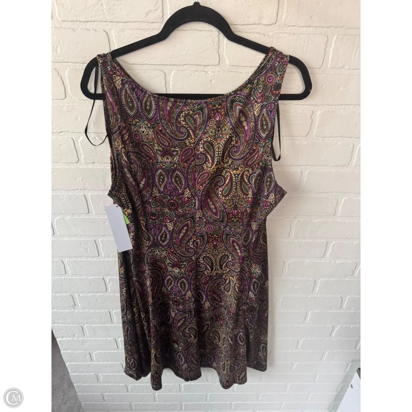 Dress Casual Short By Perceptions In Brown & Purple, Size: Xl