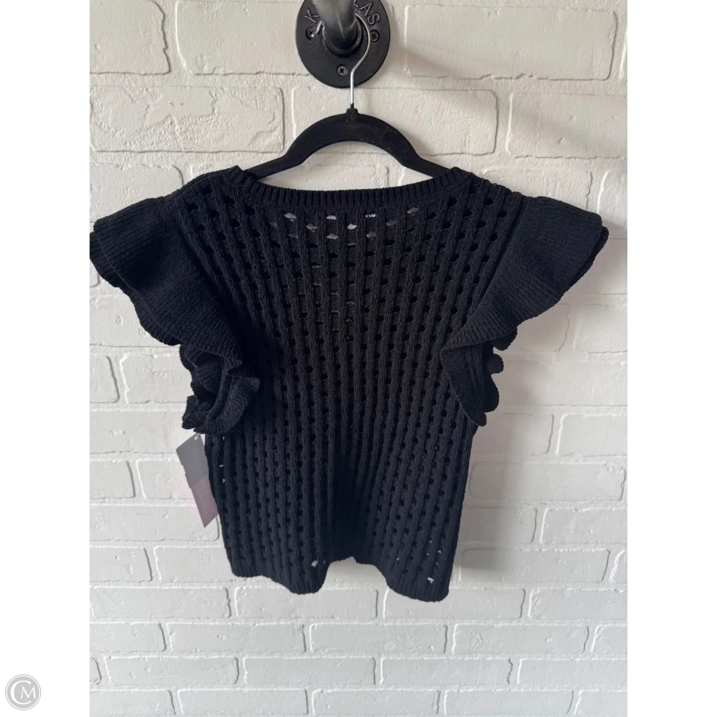 Sweater Short Sleeve By Dkny In Black, Size: Xs