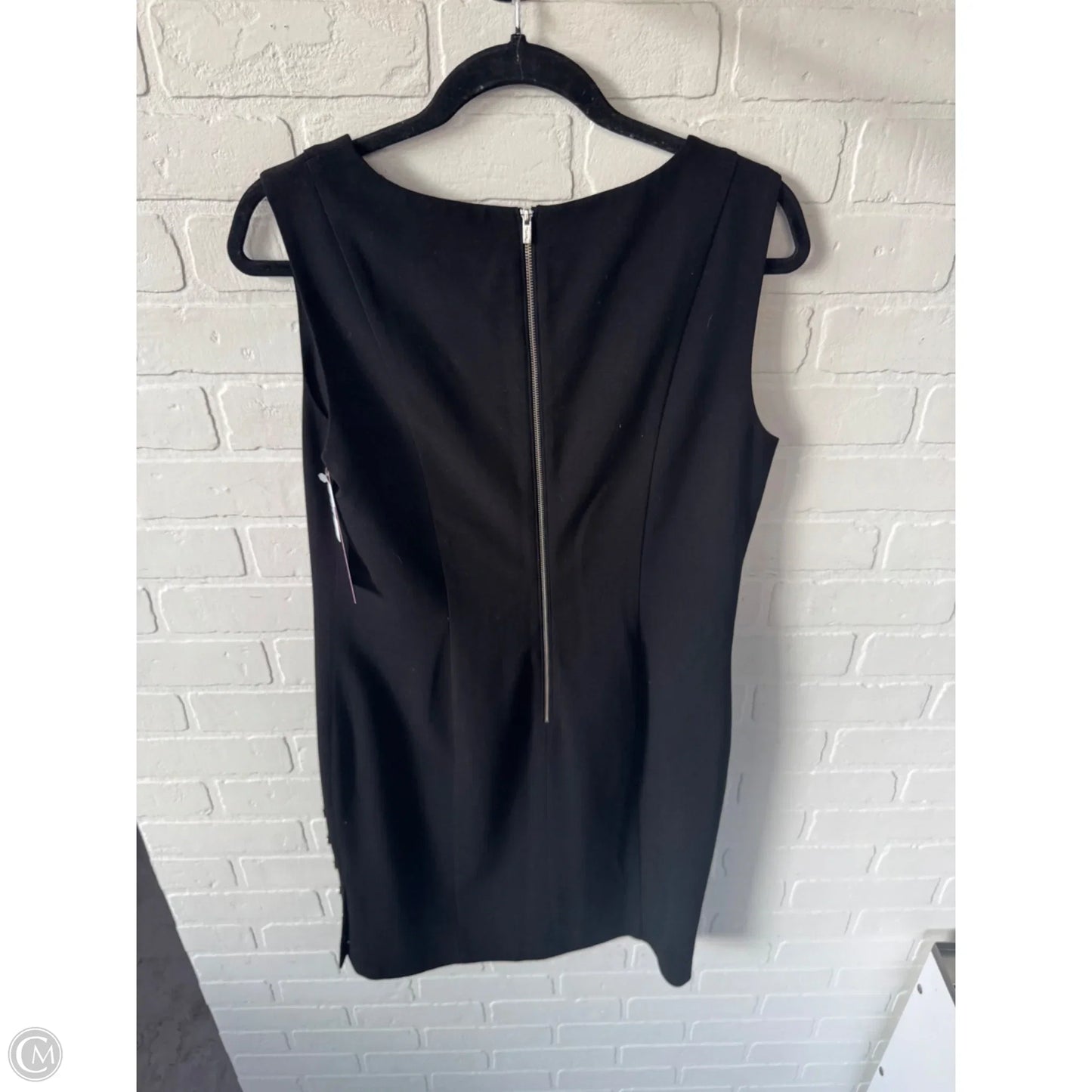 Dress Work By Calvin Klein In Black & Silver, Size: M