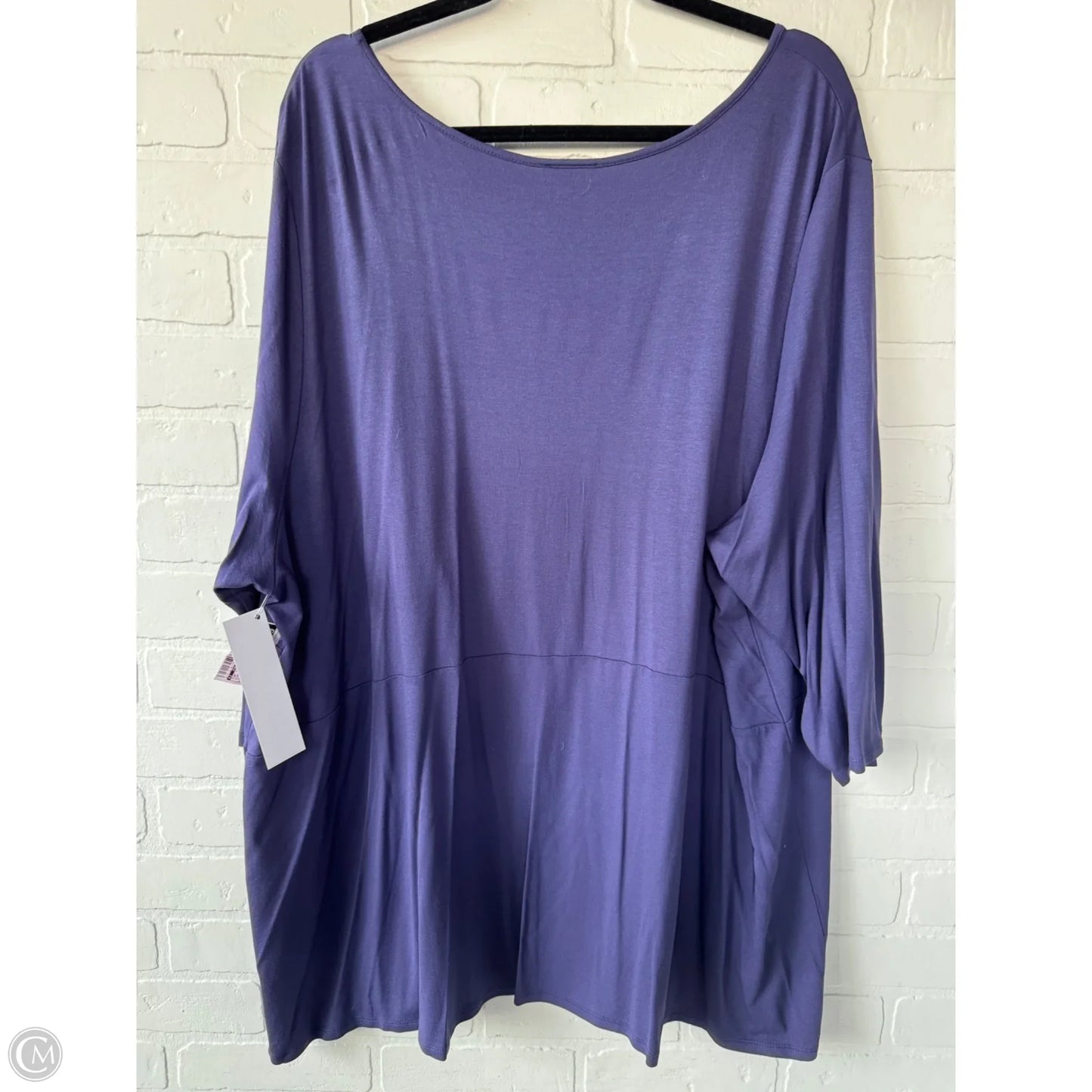Top 3/4 Sleeve Basic By J. Jill In Purple, Size: 4x