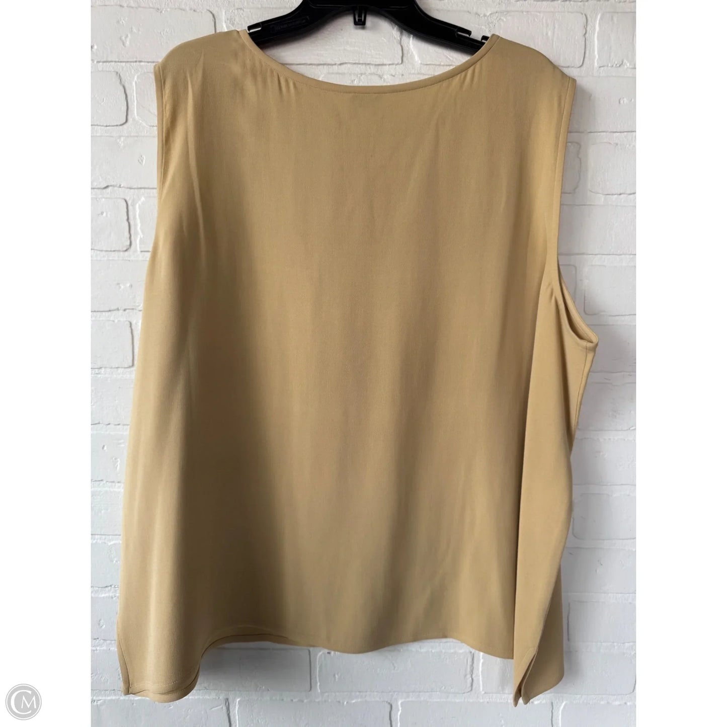 Top Sleeveless Basic By Eileen Fisher In Tan, Size: 3x