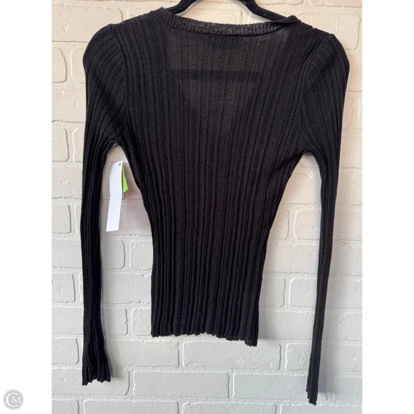 Top Long Sleeve By Workshop In Black, Size: S