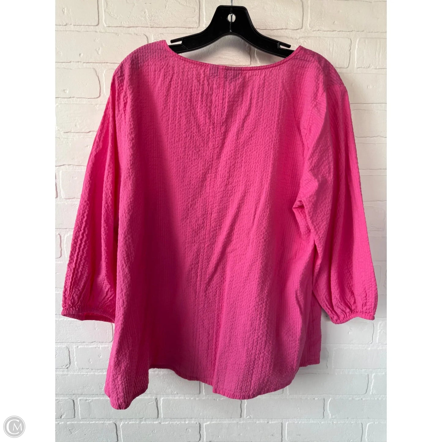Top 3/4 Sleeve By Lane Bryant In Pink, Size: L