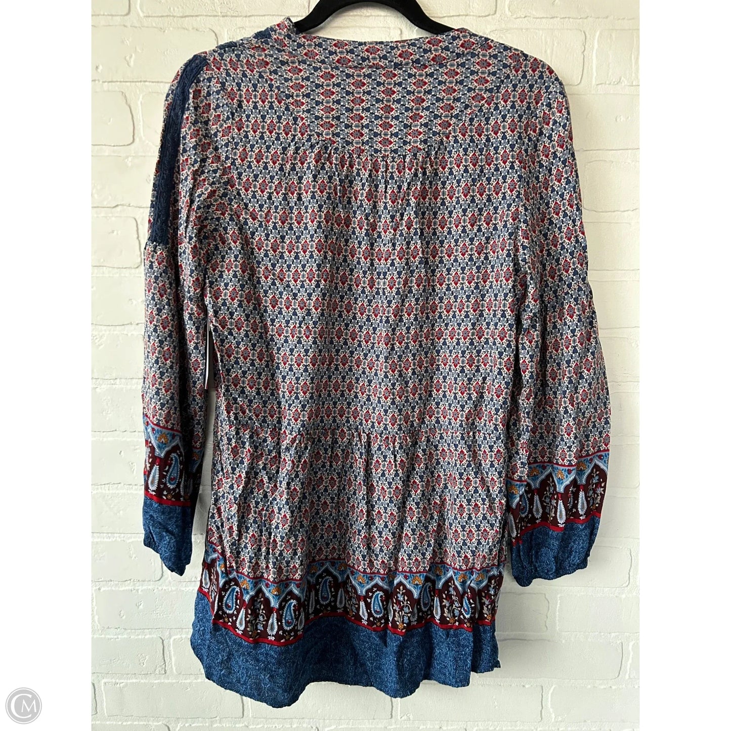 Top Long Sleeve By Kori America In Blue & Red, Size: S