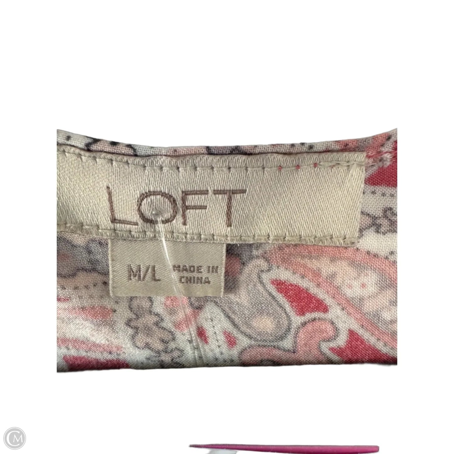 Kimono By Loft In Grey & Pink, Size: M