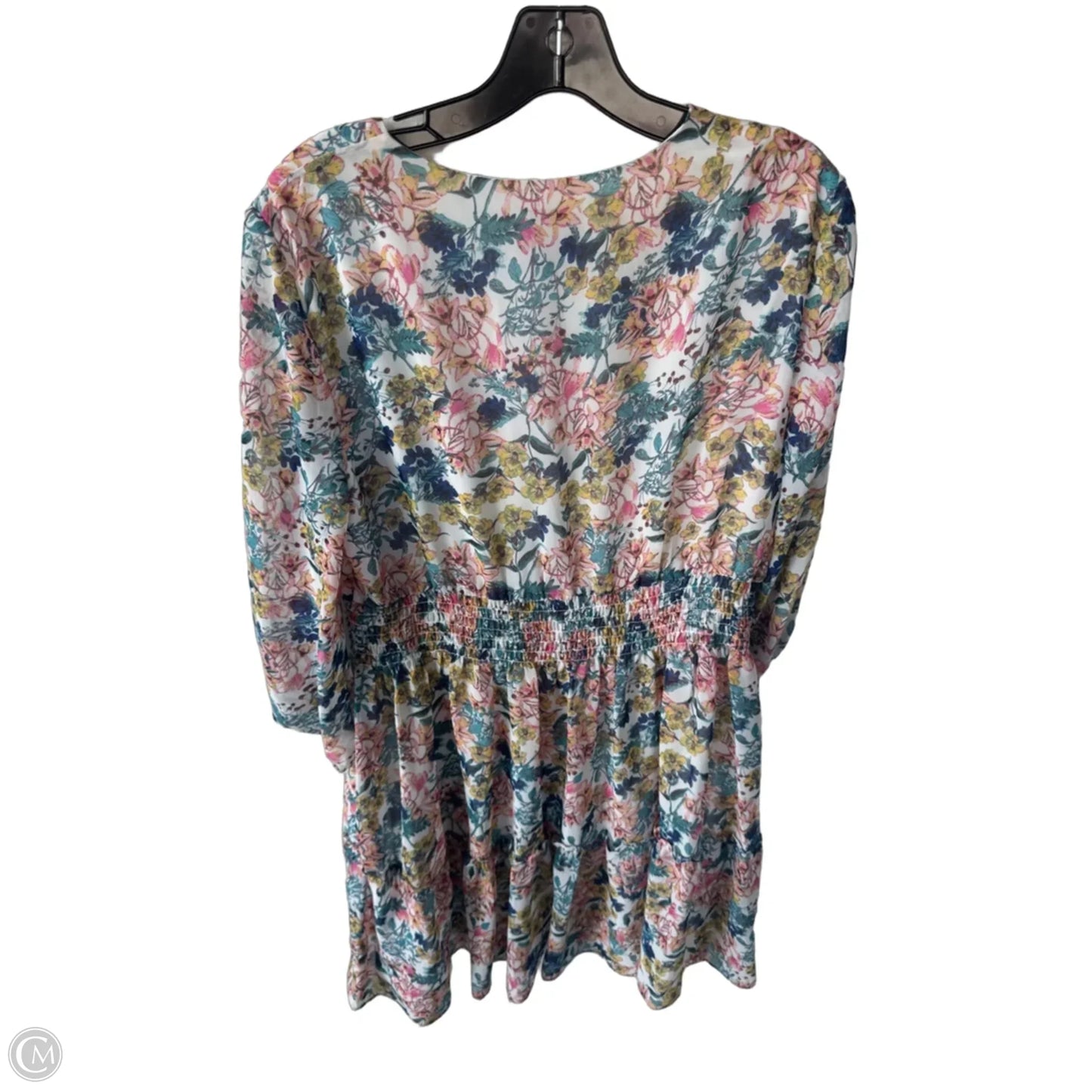 Dress Casual Short By Taylor In Blue & Pink, Size: L