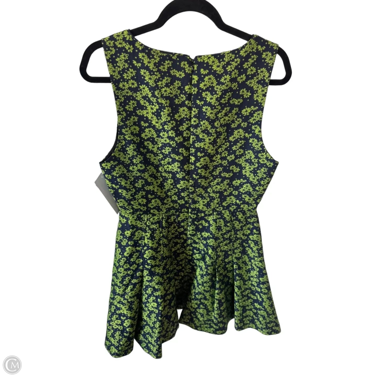 Dress Designer By Zac By Zac Posen In Blue & Green, Size: M