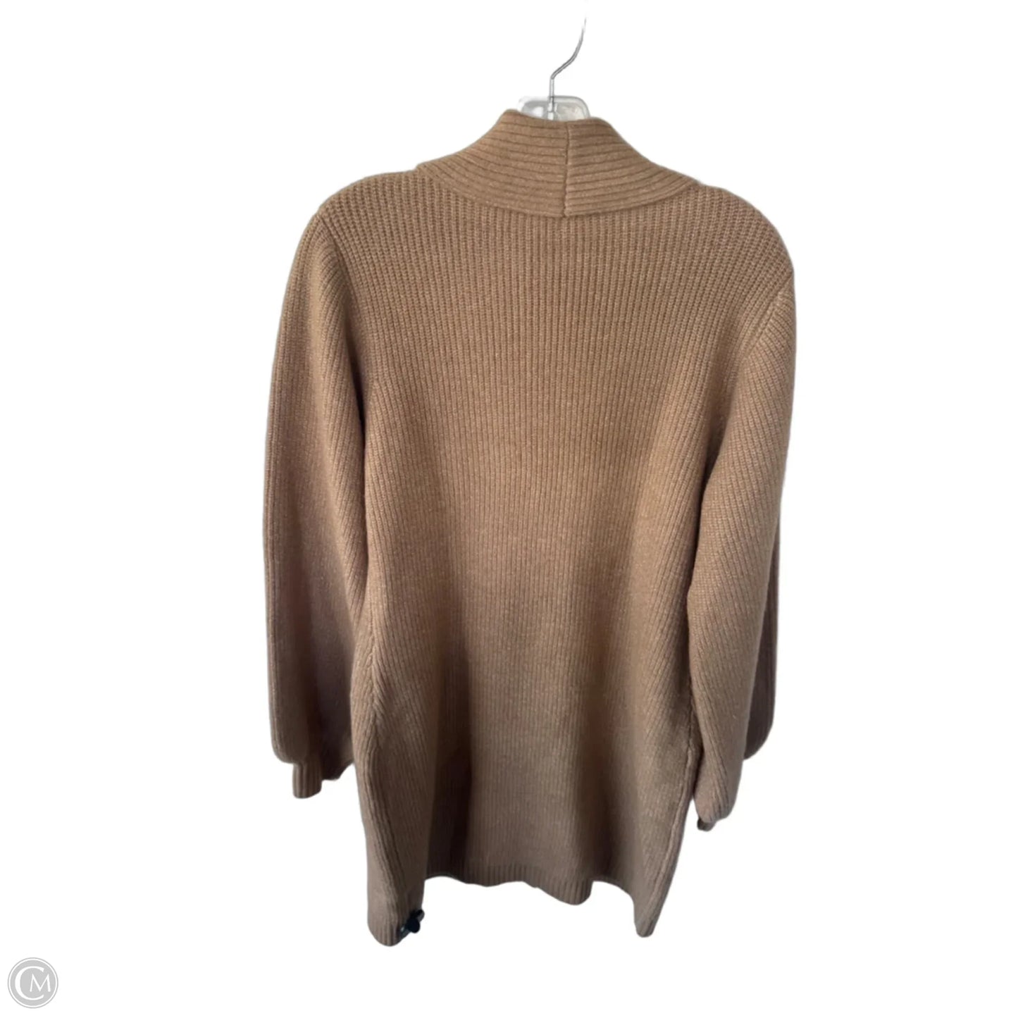 Sweater Cardigan By Flat White In Tan, Size: L
