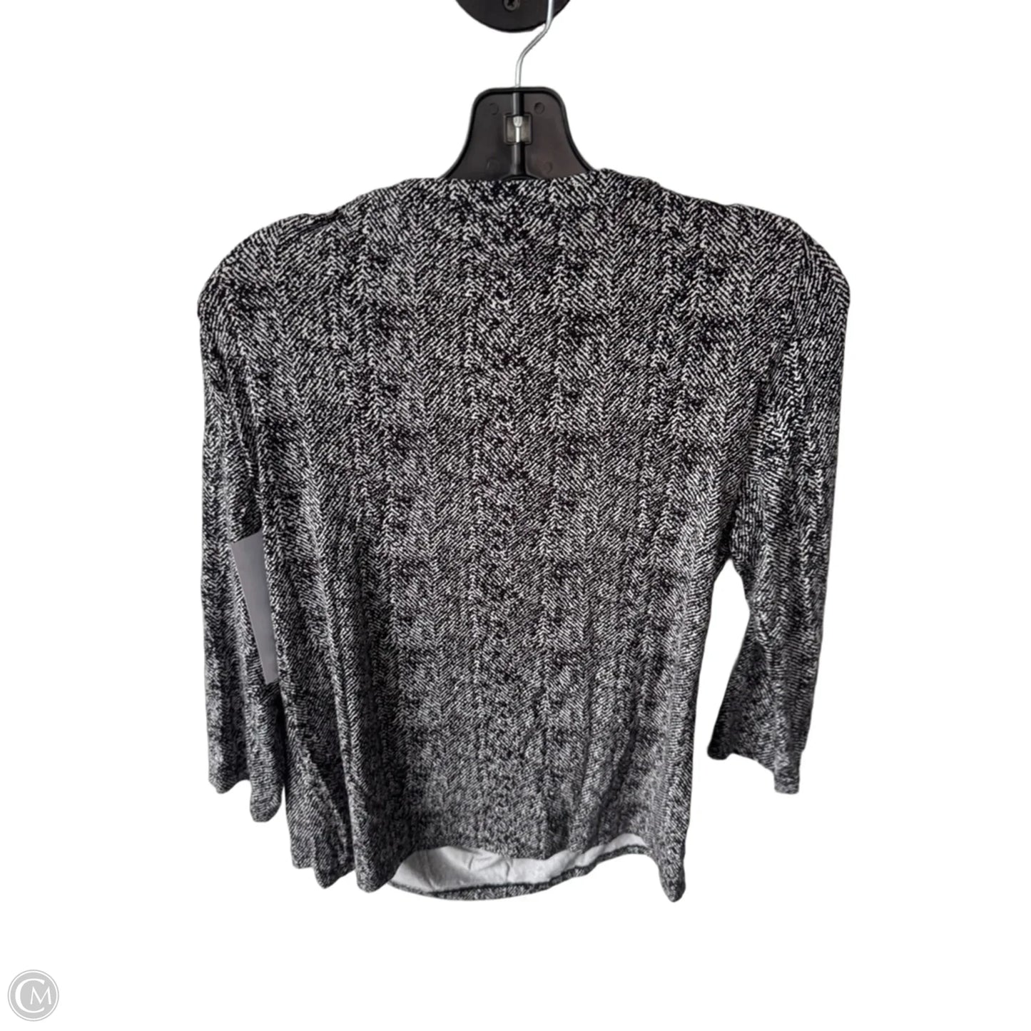 Top 3/4 Sleeve By Ann Taylor In Black & White, Size: M