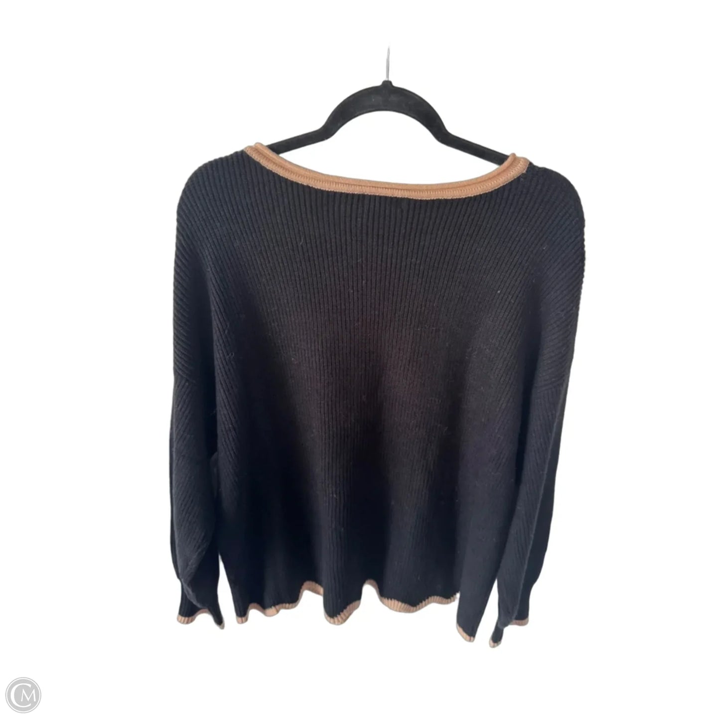 Sweater By Blu Pepper In Black & Brown, Size: L