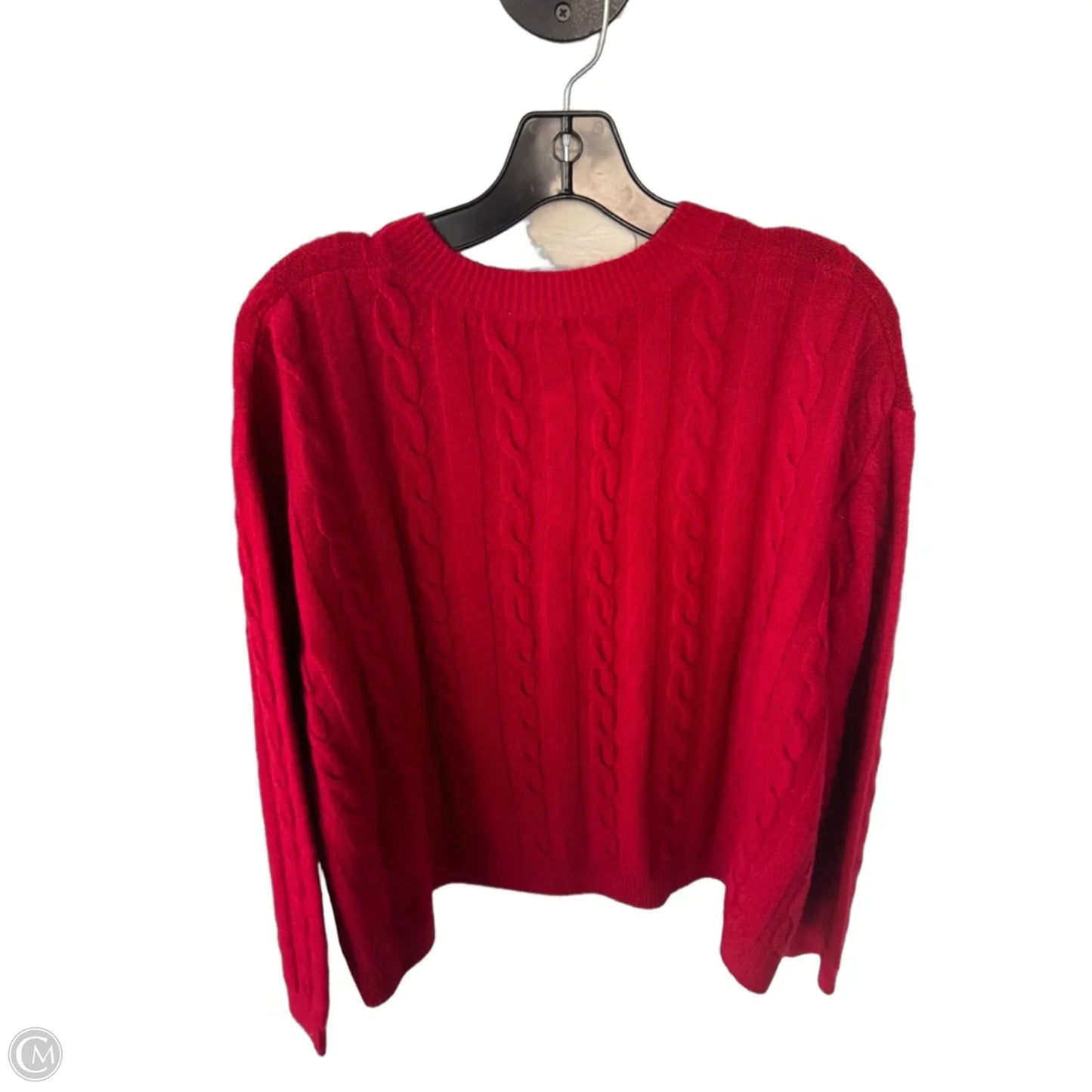 Sweater Cardigan By Cece In Red, Size: L